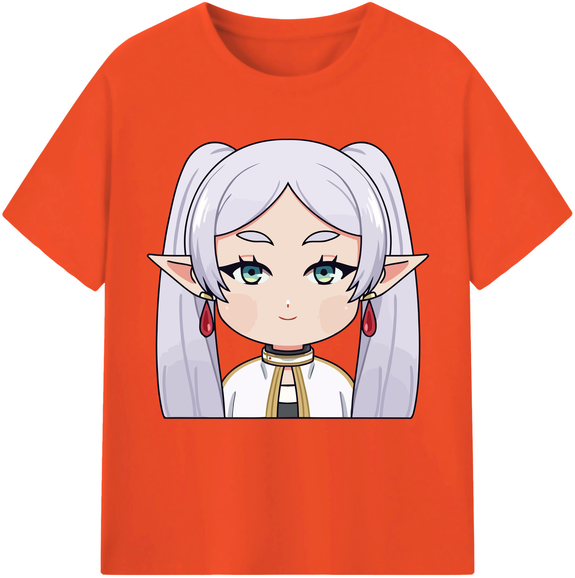 （画像用） 葬送のフリーレン Frieren 綿100％半袖Tシャツ（フロントプリント）