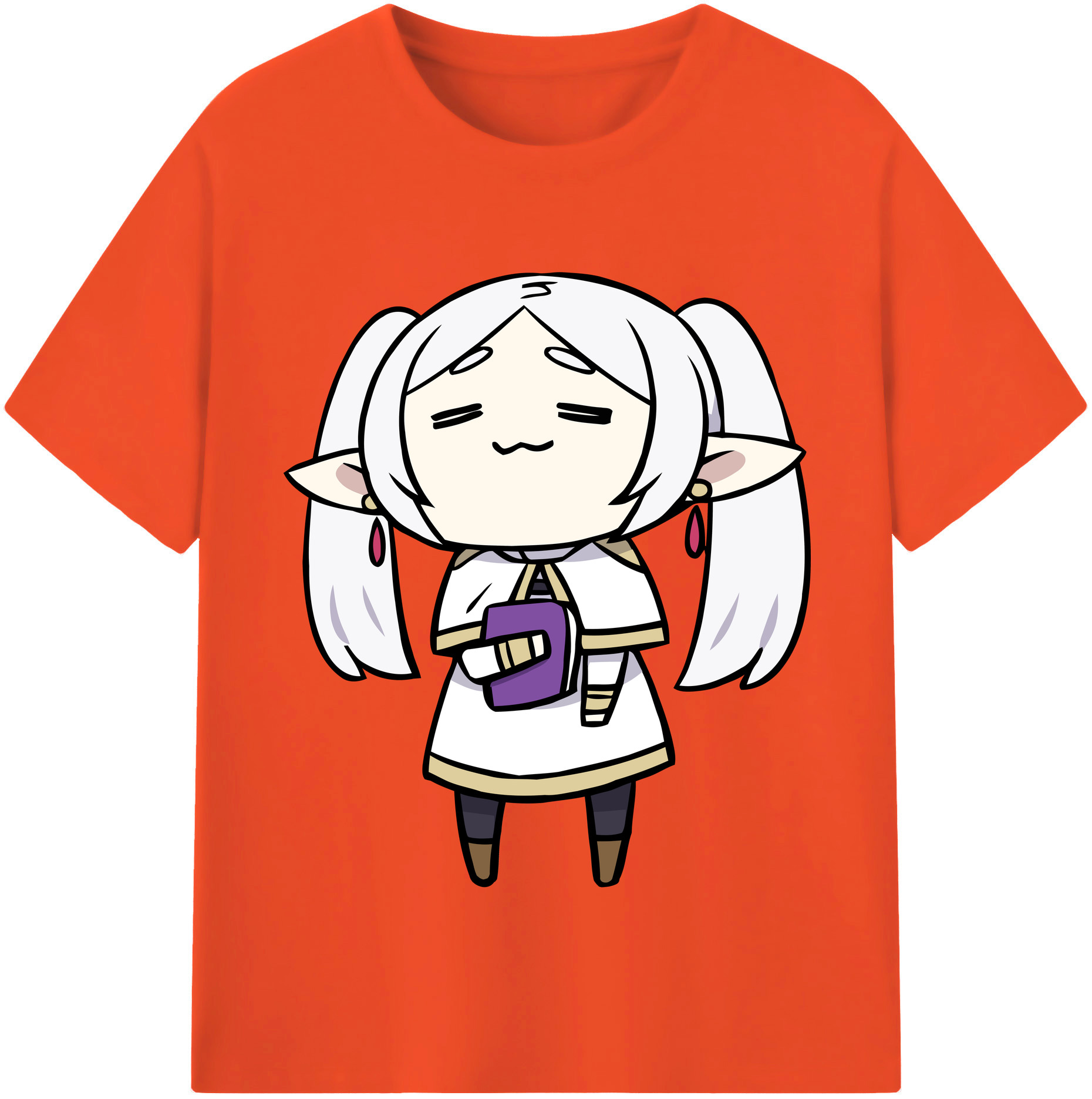 （画像用） 葬送のフリーレン Frieren 綿100％半袖Tシャツ（フロントプリント）