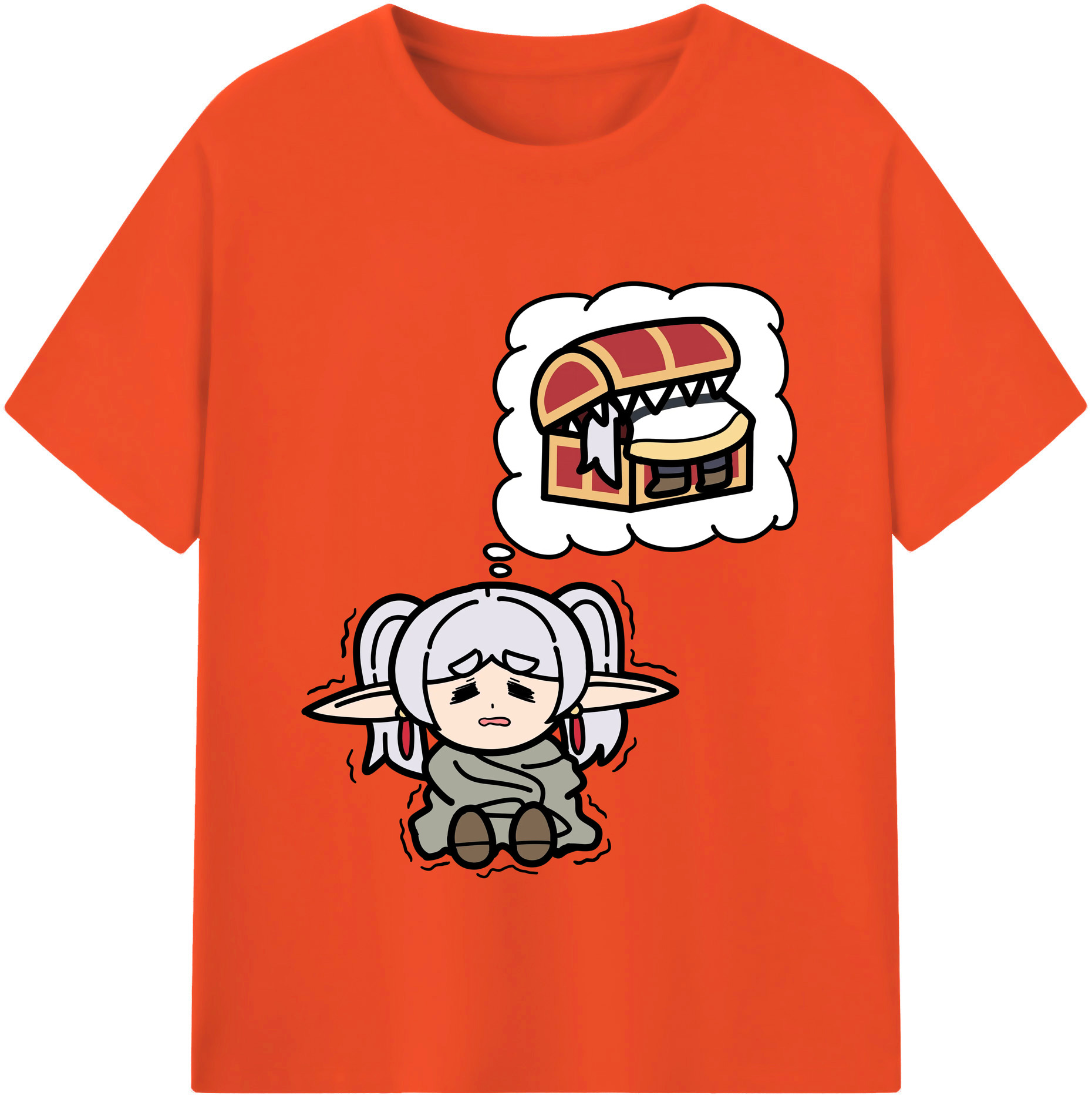 （画像用） 葬送のフリーレン Frieren 綿100％半袖Tシャツ（フロントプリント）