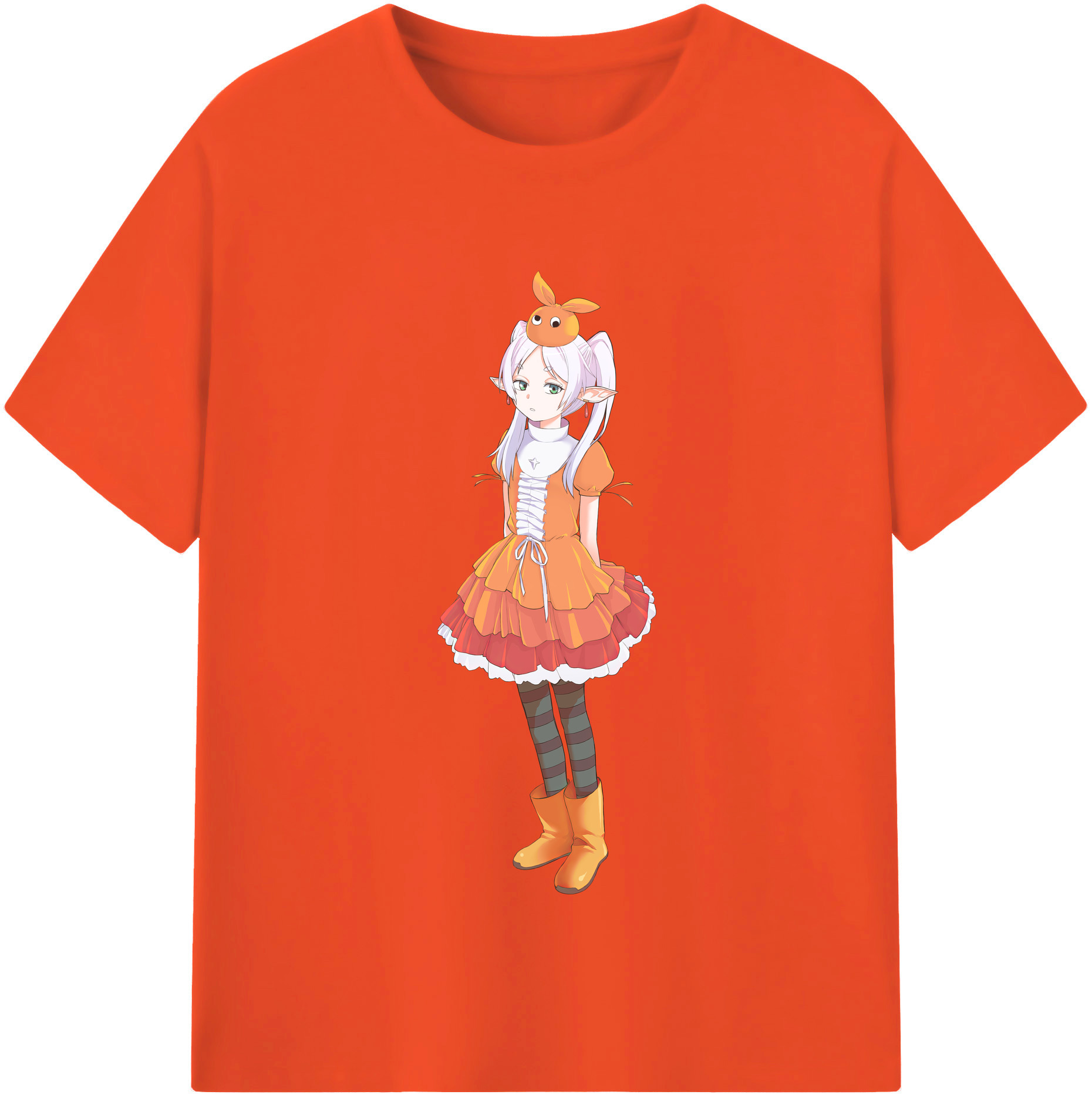 （画像用） 葬送のフリーレン Frieren 綿100％半袖Tシャツ（フロントプリント）
