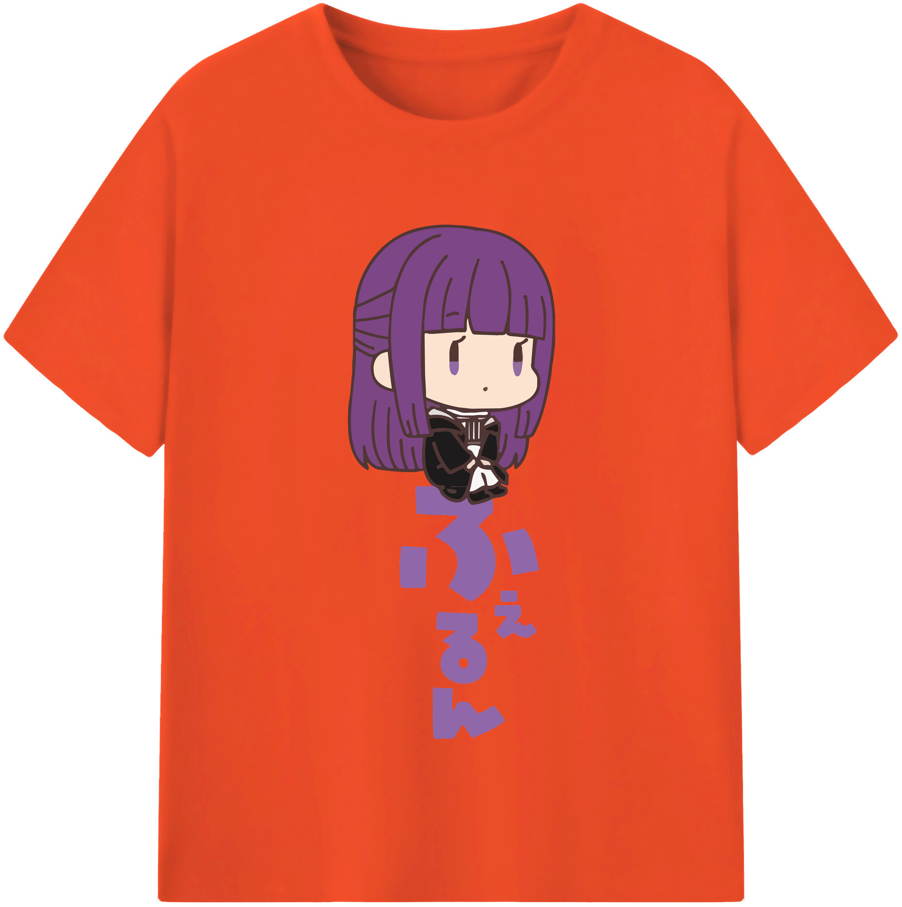 （画像用） 葬送のフリーレン Frieren 綿100％半袖Tシャツ（フロントプリント）