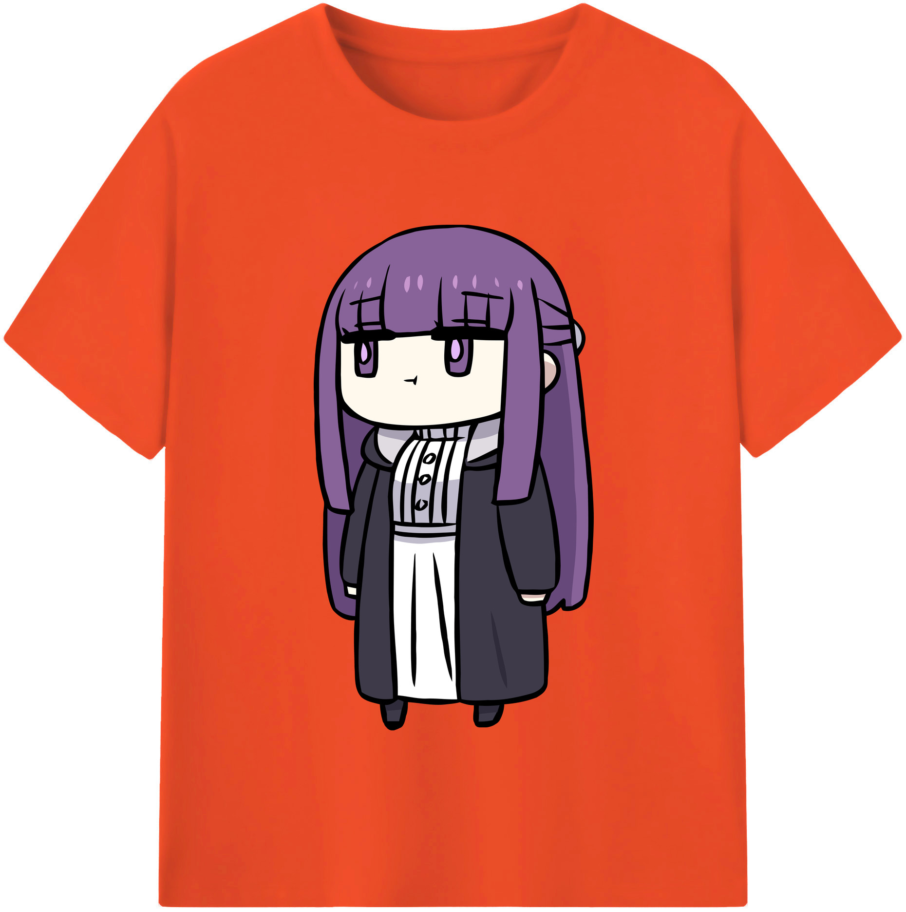 （画像用） 葬送のフリーレン Frieren 綿100％半袖Tシャツ（フロントプリント）