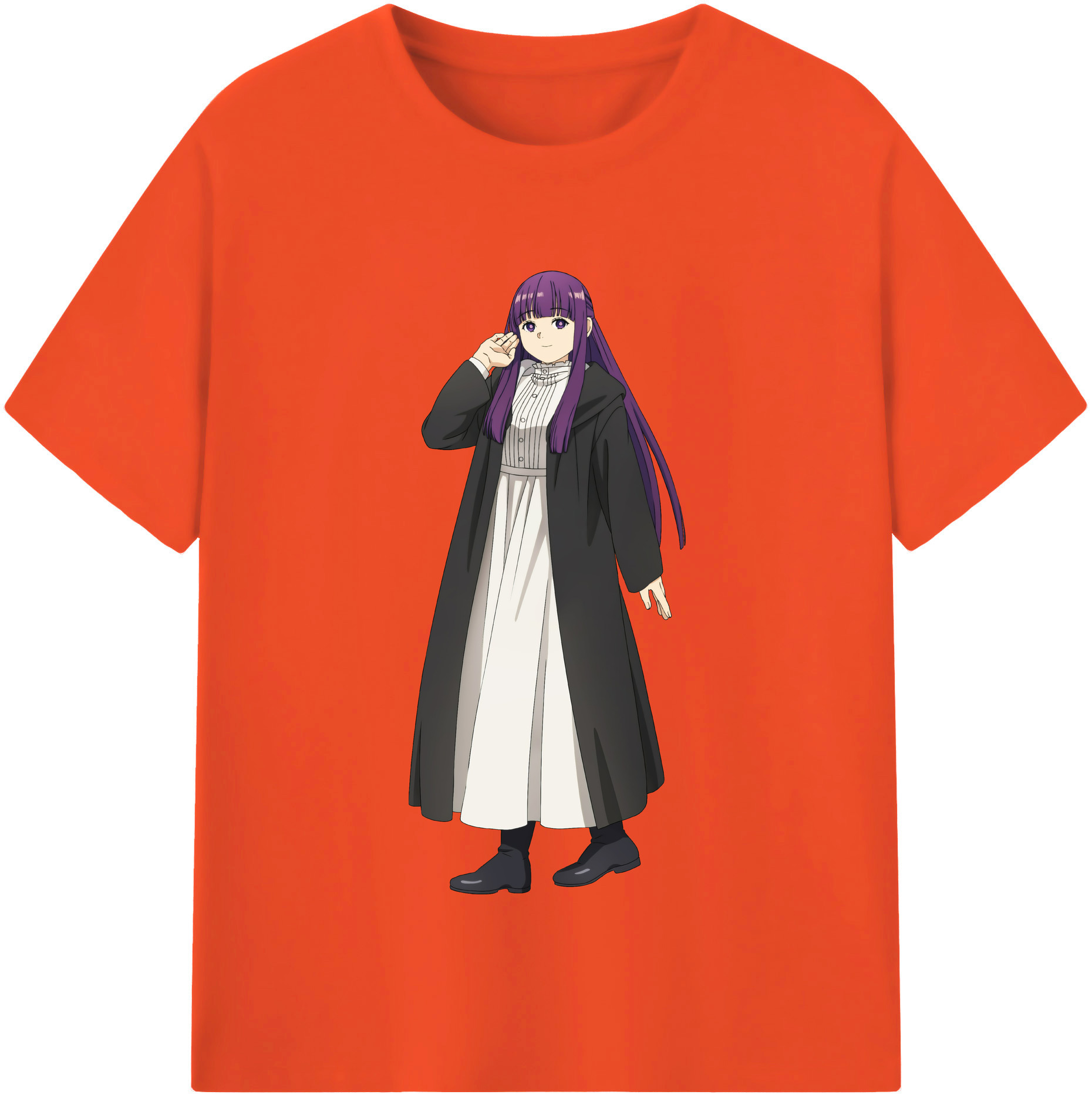 （画像用） 葬送のフリーレン Frieren 綿100％半袖Tシャツ（フロントプリント）