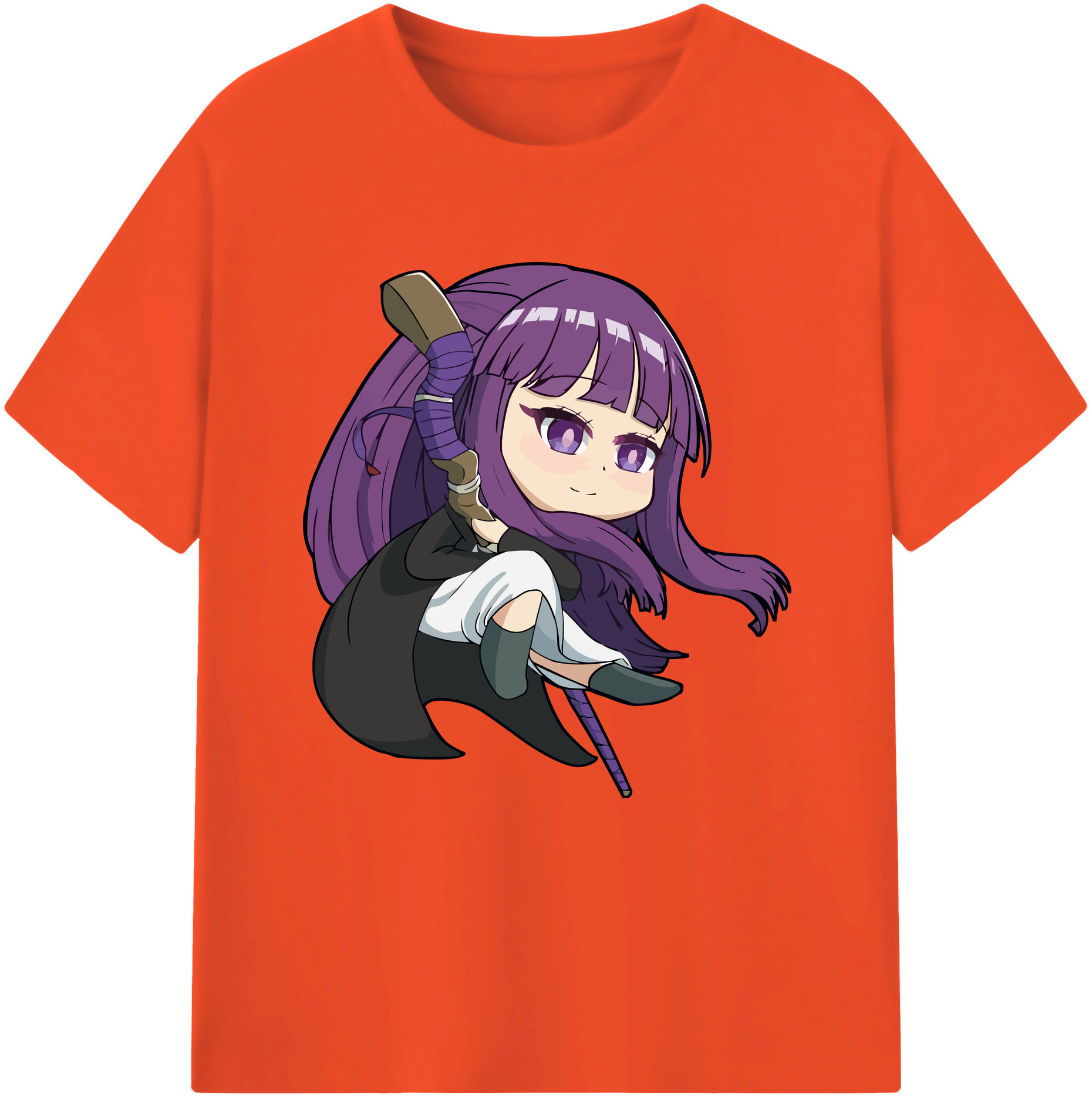 （画像用） 葬送のフリーレン Frieren 綿100％半袖Tシャツ（フロントプリント）