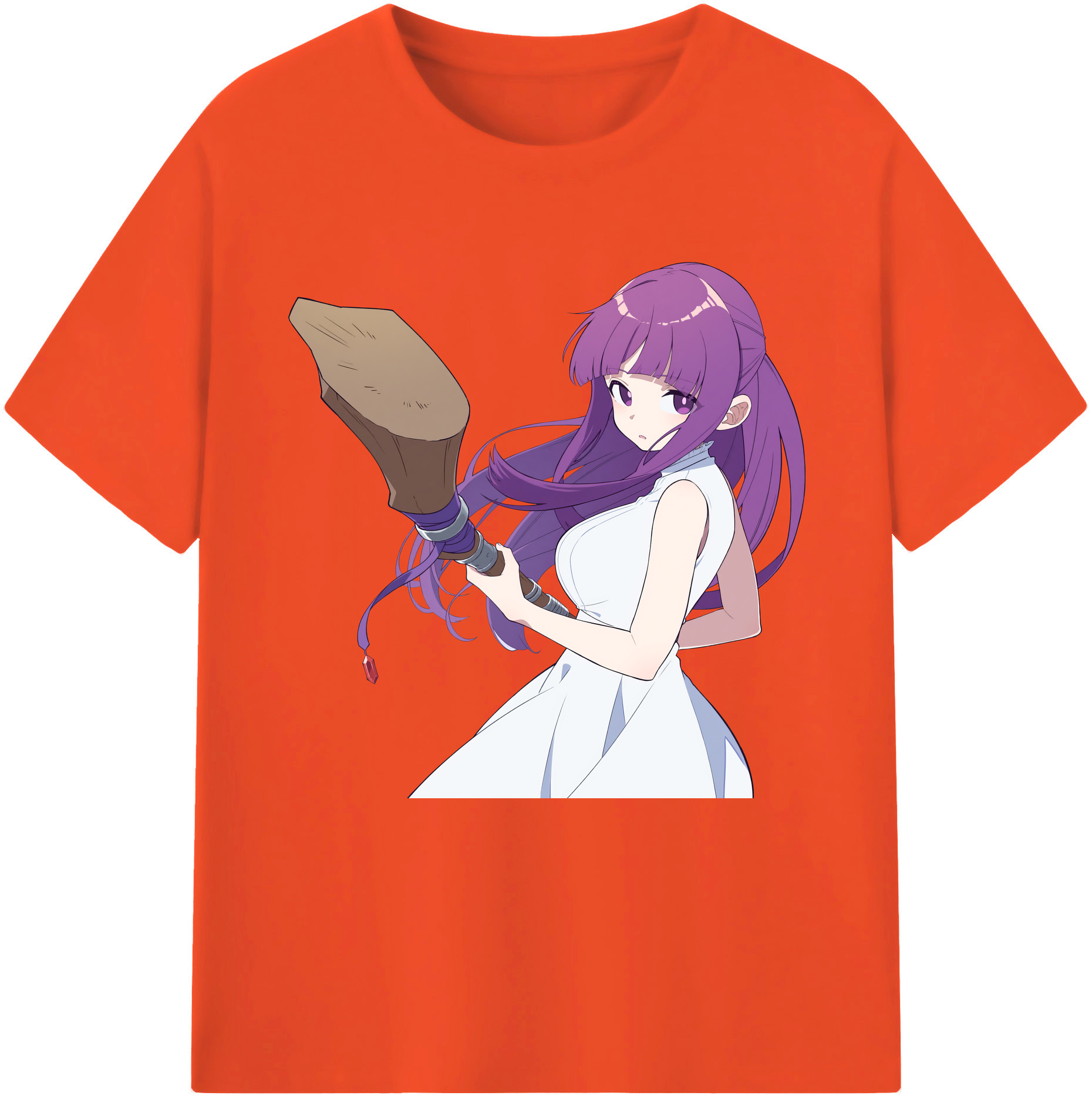 （画像用） 葬送のフリーレン Frieren 綿100％半袖Tシャツ（フロントプリント）