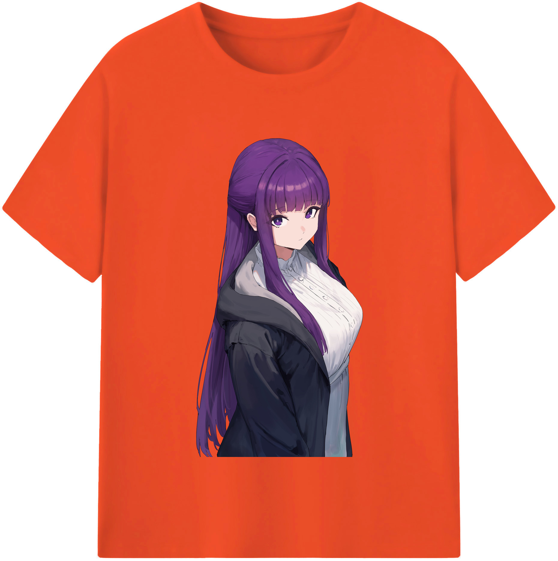 （画像用） 葬送のフリーレン Frieren 綿100％半袖Tシャツ（フロントプリント）