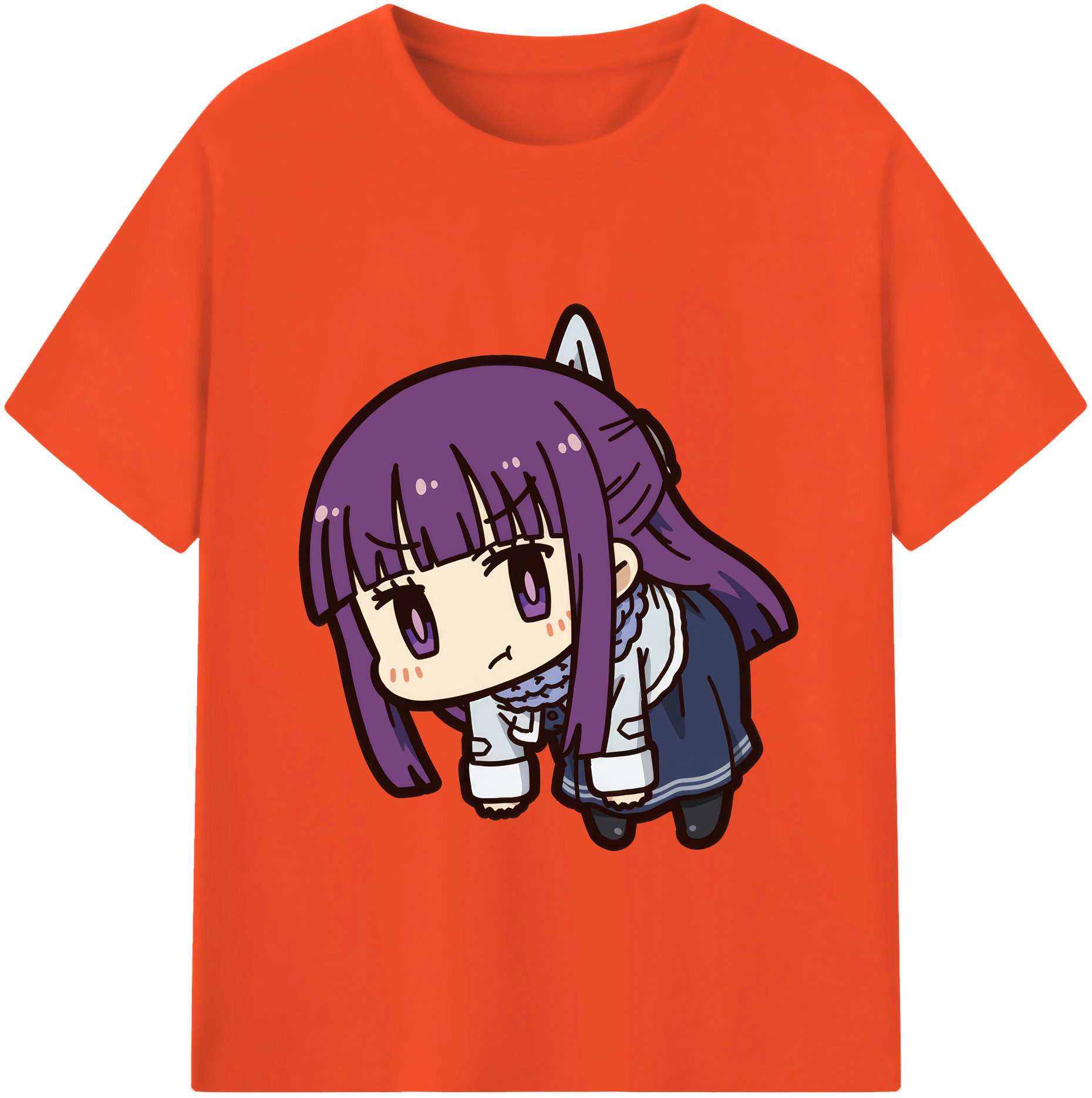 （画像用） 葬送のフリーレン Frieren 綿100％半袖Tシャツ（フロントプリント）
