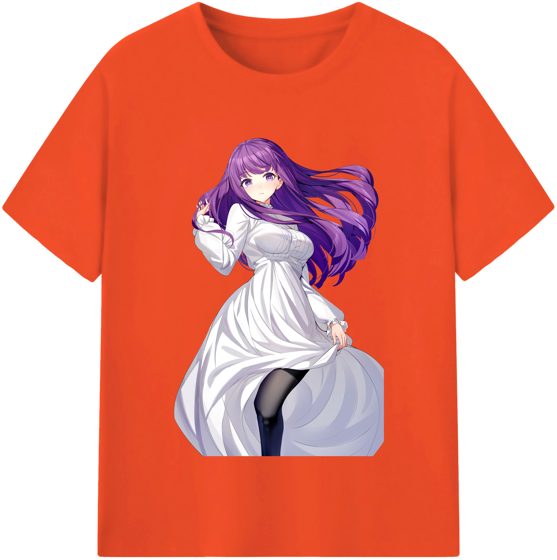（画像用） 葬送のフリーレン Frieren 綿100％半袖Tシャツ（フロントプリント）