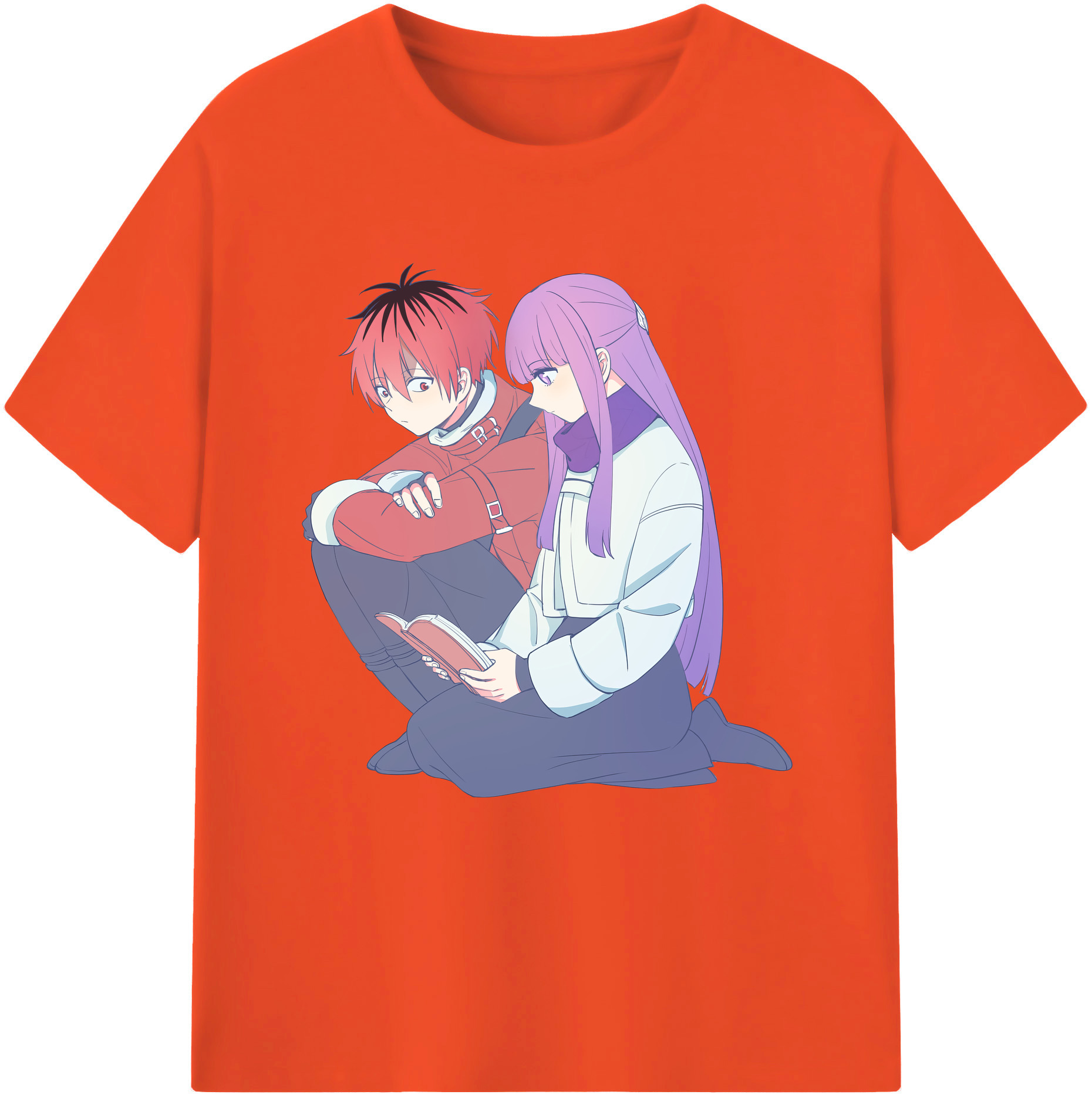 （画像用） 葬送のフリーレン Frieren 綿100％半袖Tシャツ（フロントプリント）