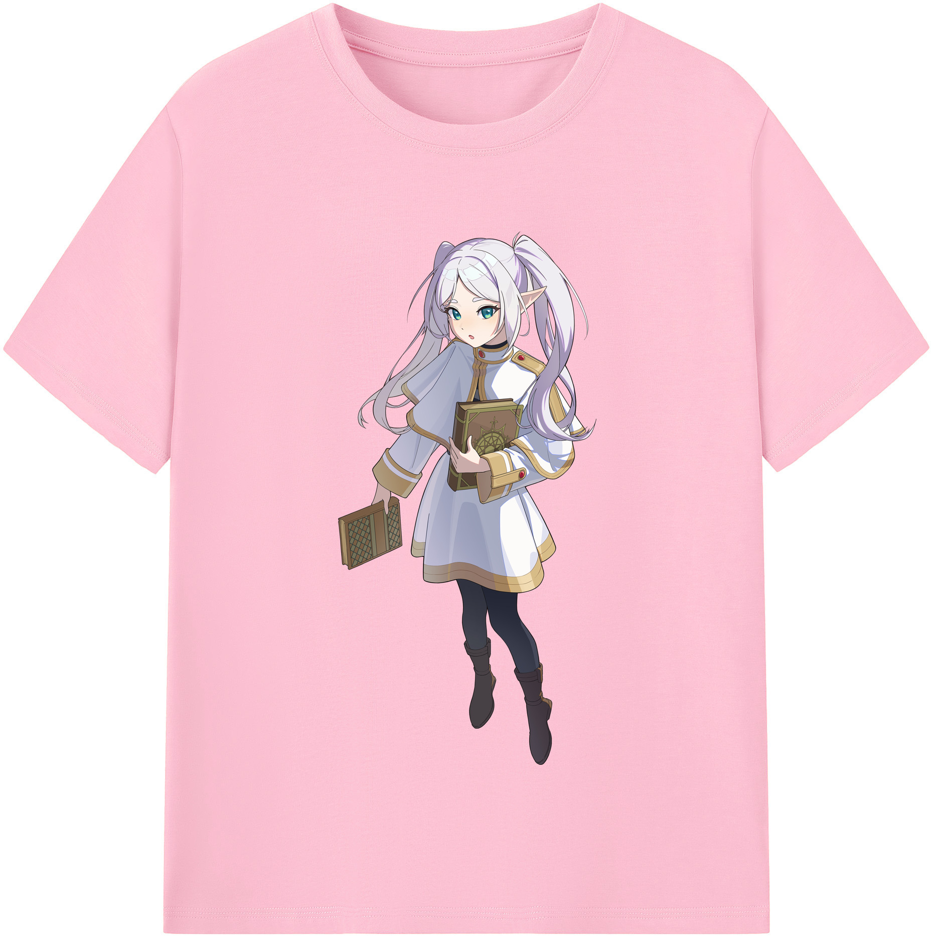（画像用） 葬送のフリーレン Frieren 綿100％半袖Tシャツ（フロントプリント）
