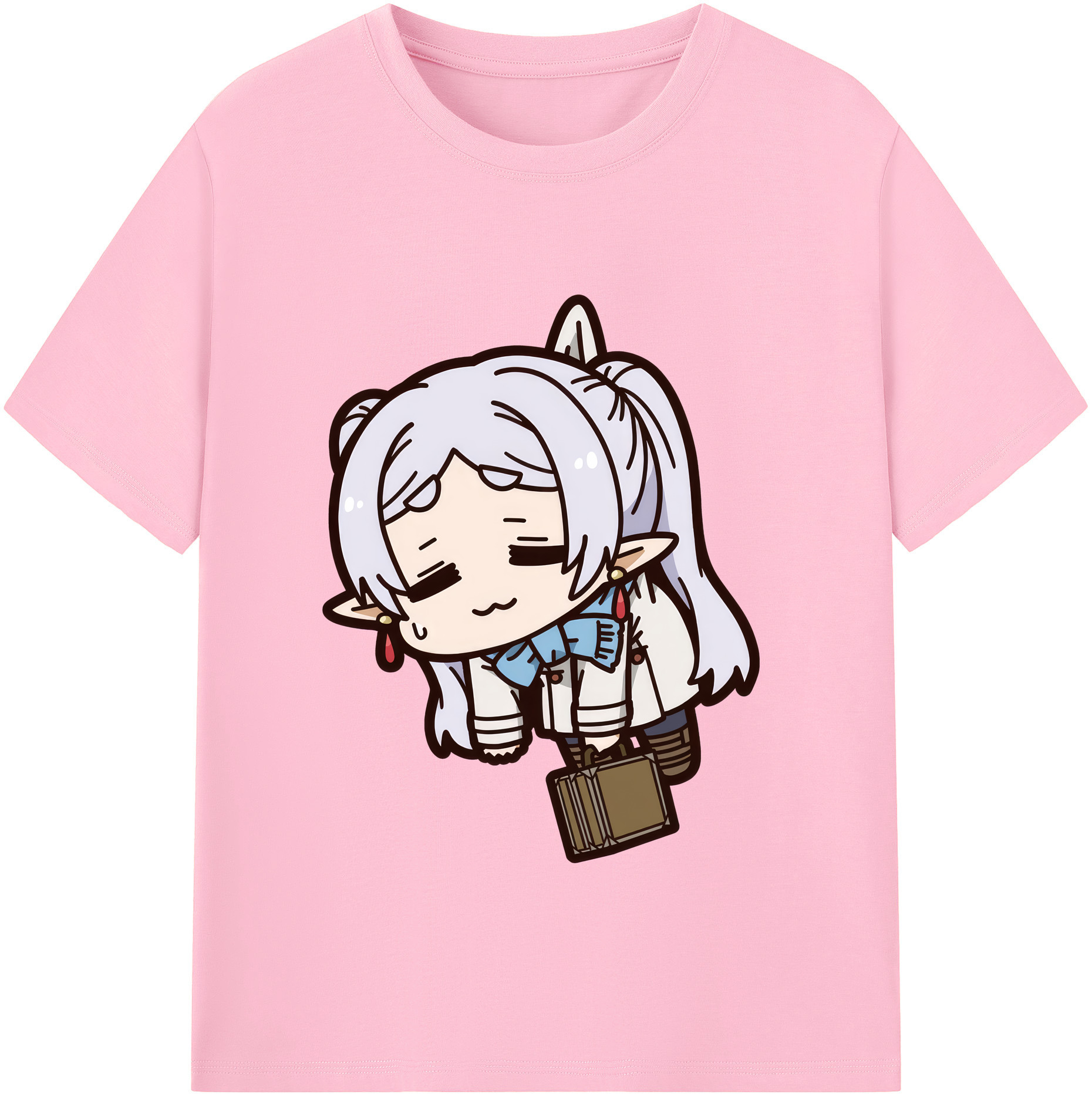 （画像用） 葬送のフリーレン Frieren 綿100％半袖Tシャツ（フロントプリント）