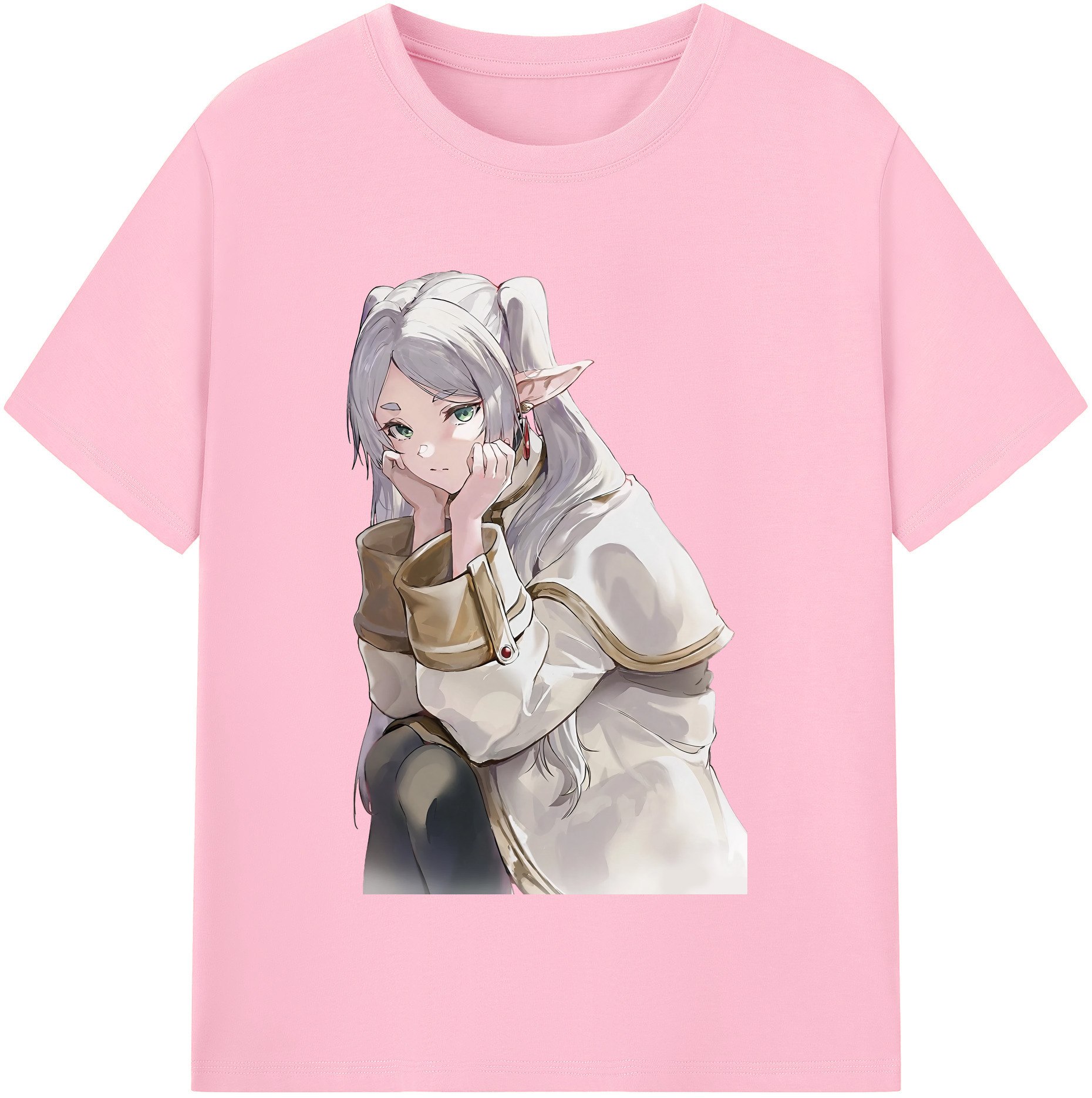 （画像用） 葬送のフリーレン Frieren 綿100％半袖Tシャツ（フロントプリント）