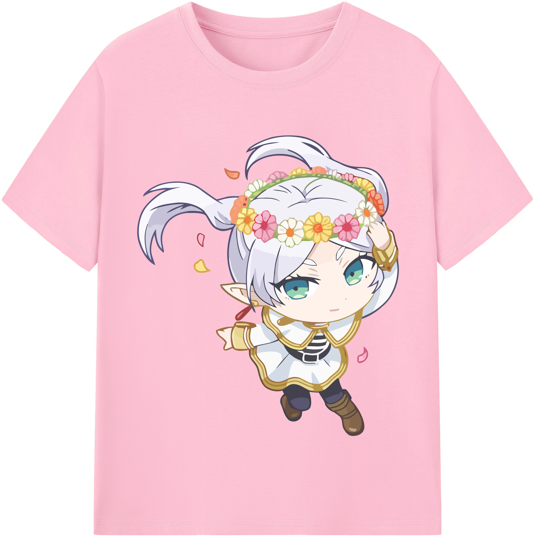 （画像用） 葬送のフリーレン Frieren 綿100％半袖Tシャツ（フロントプリント）