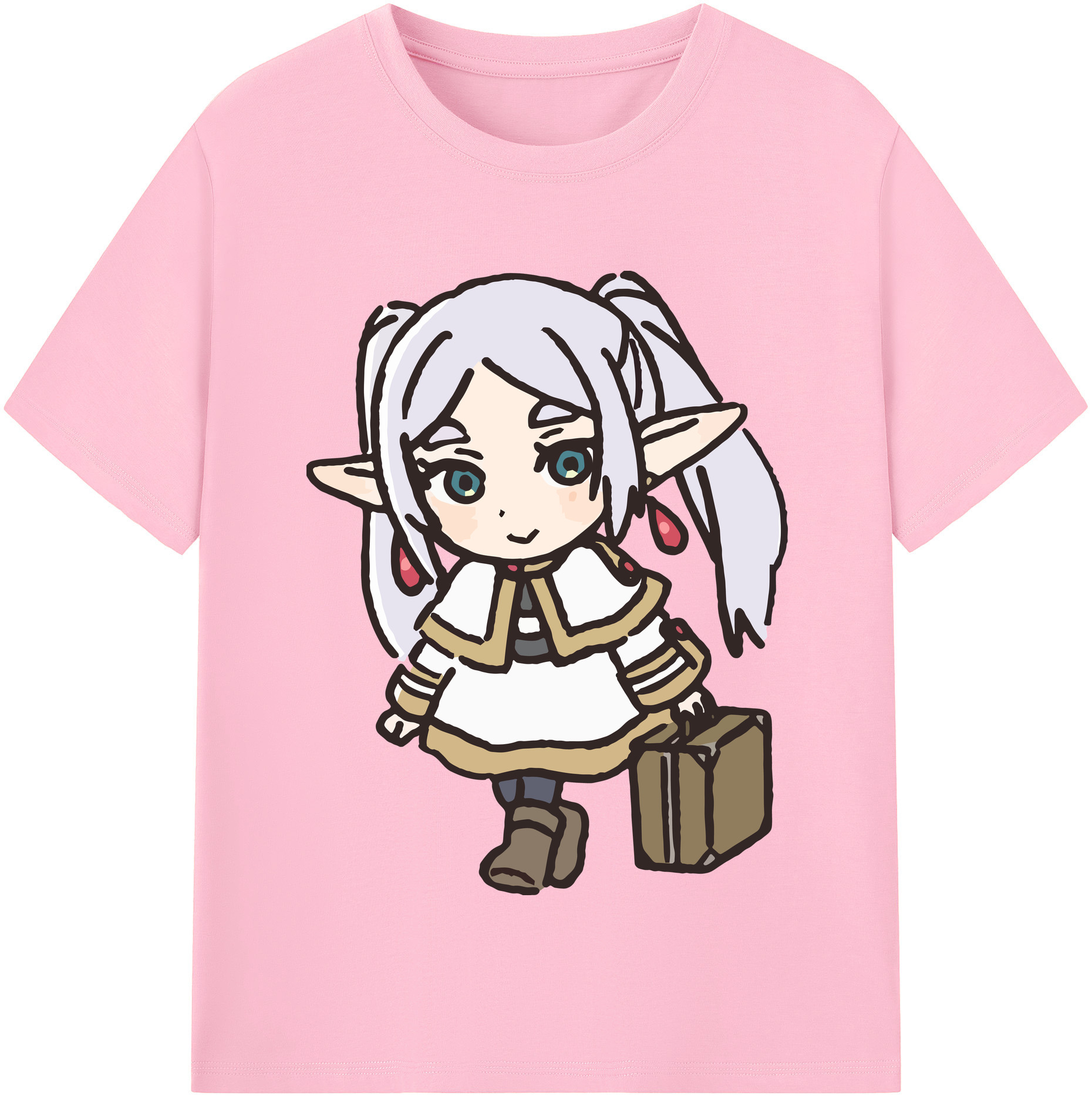 （画像用） 葬送のフリーレン Frieren 綿100％半袖Tシャツ（フロントプリント）