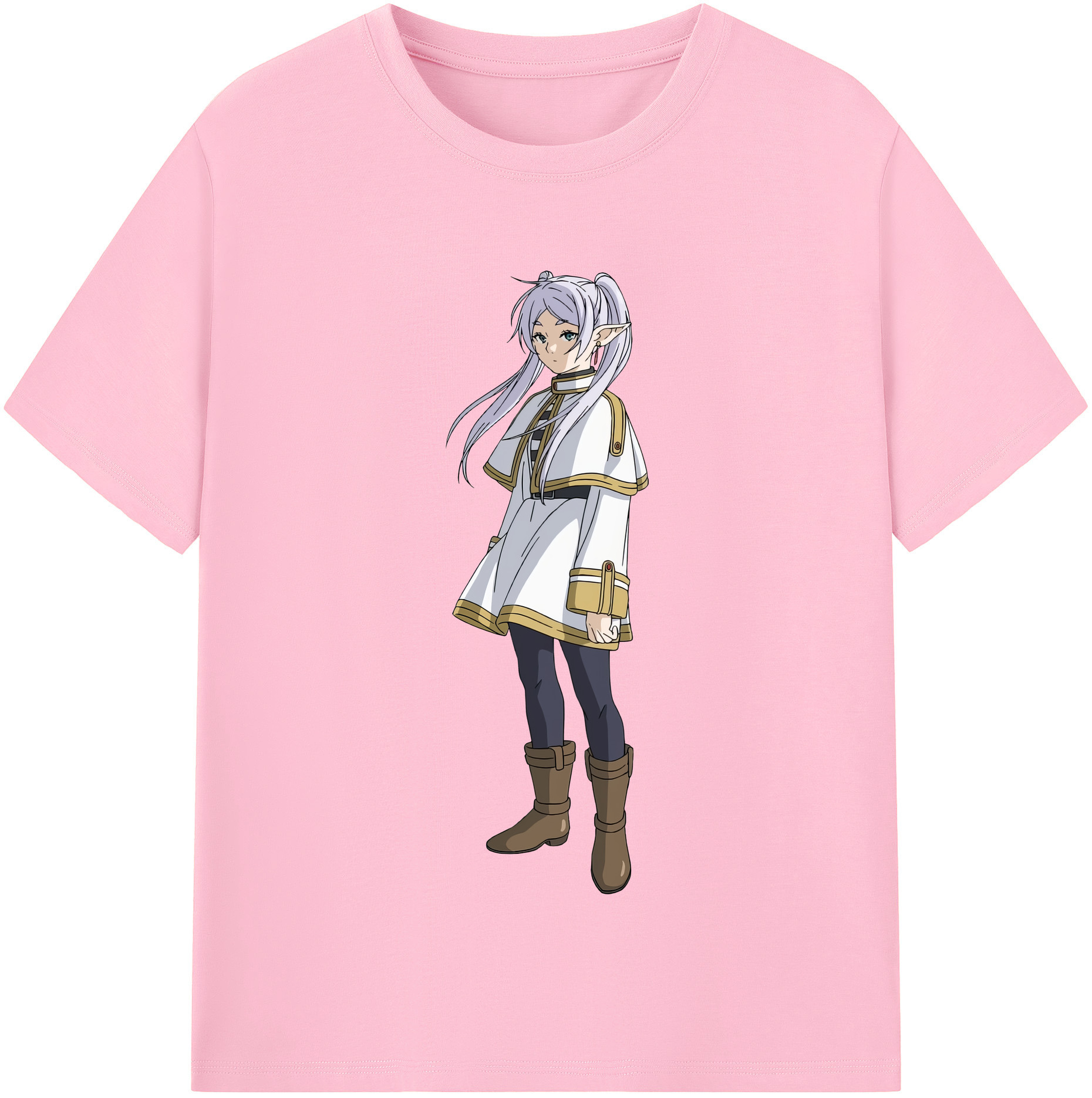 （画像用） 葬送のフリーレン Frieren 綿100％半袖Tシャツ（フロントプリント）