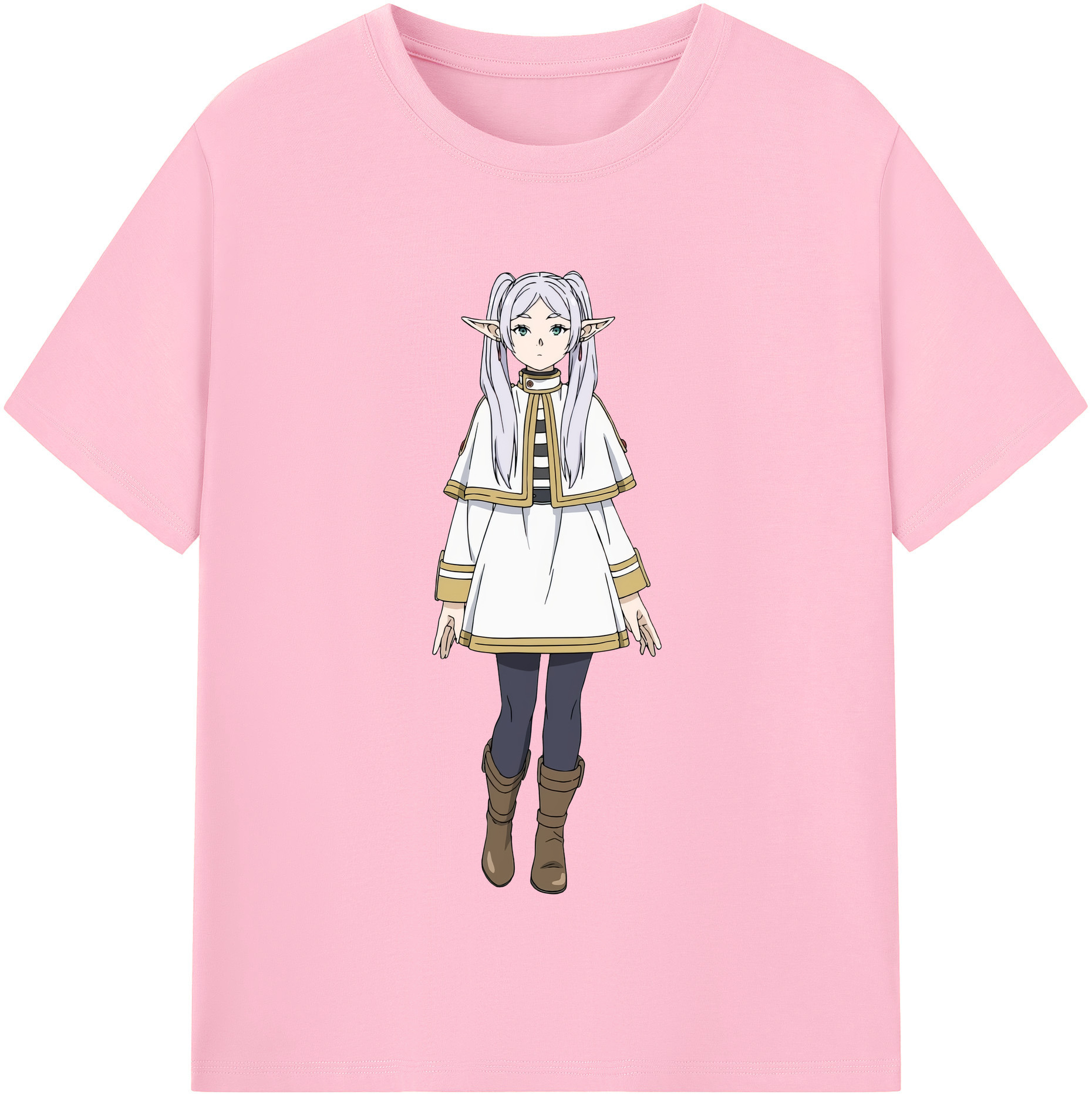 （画像用） 葬送のフリーレン Frieren 綿100％半袖Tシャツ（フロントプリント）