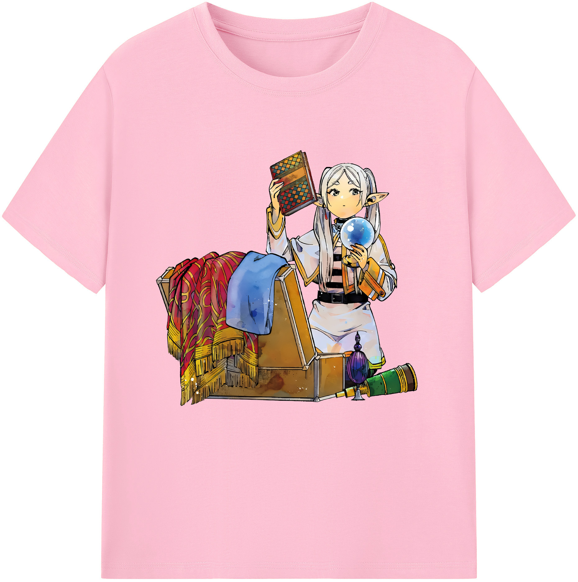 （画像用） 葬送のフリーレン Frieren 綿100％半袖Tシャツ（フロントプリント）
