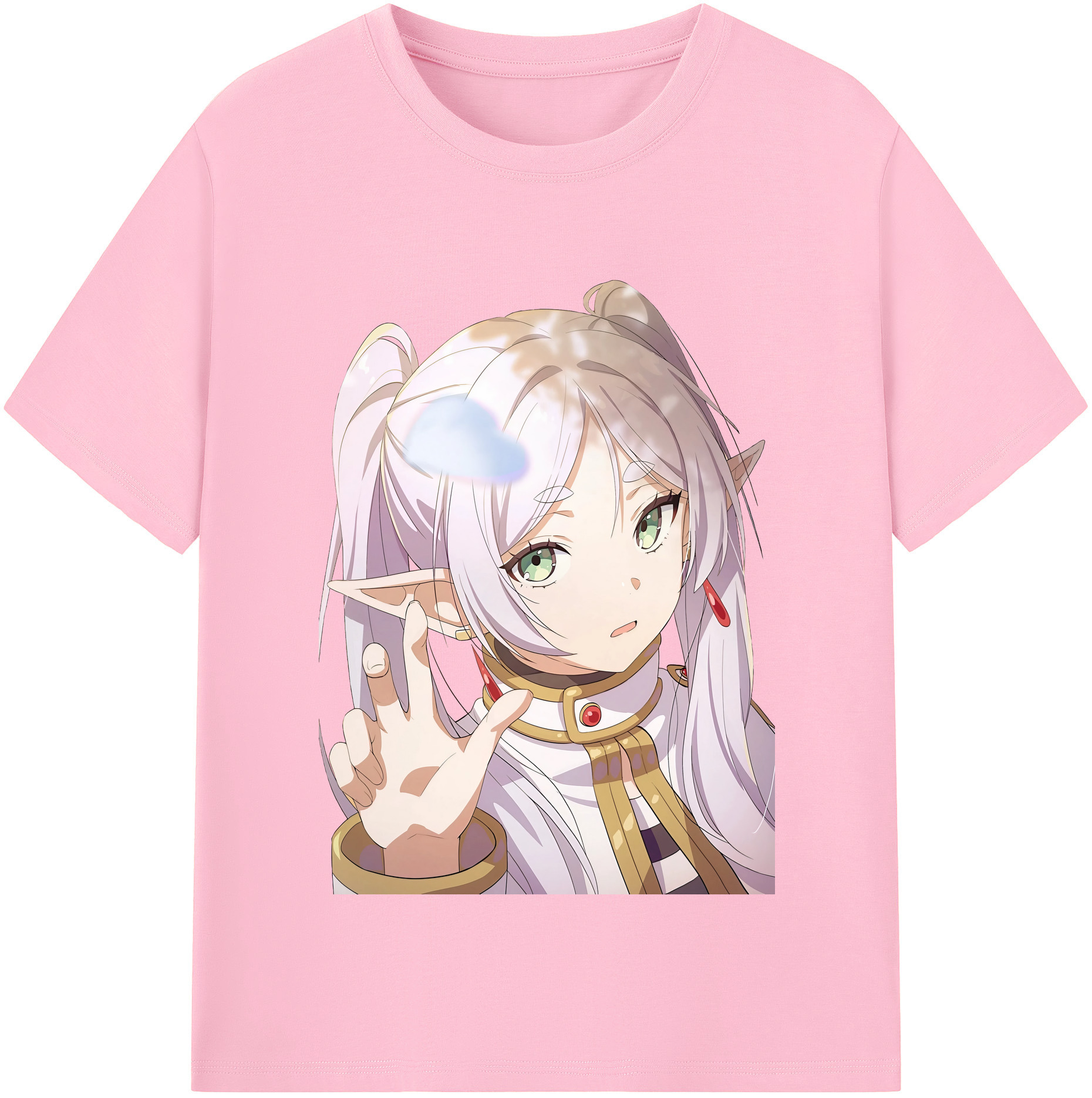 （画像用） 葬送のフリーレン Frieren 綿100％半袖Tシャツ（フロントプリント）