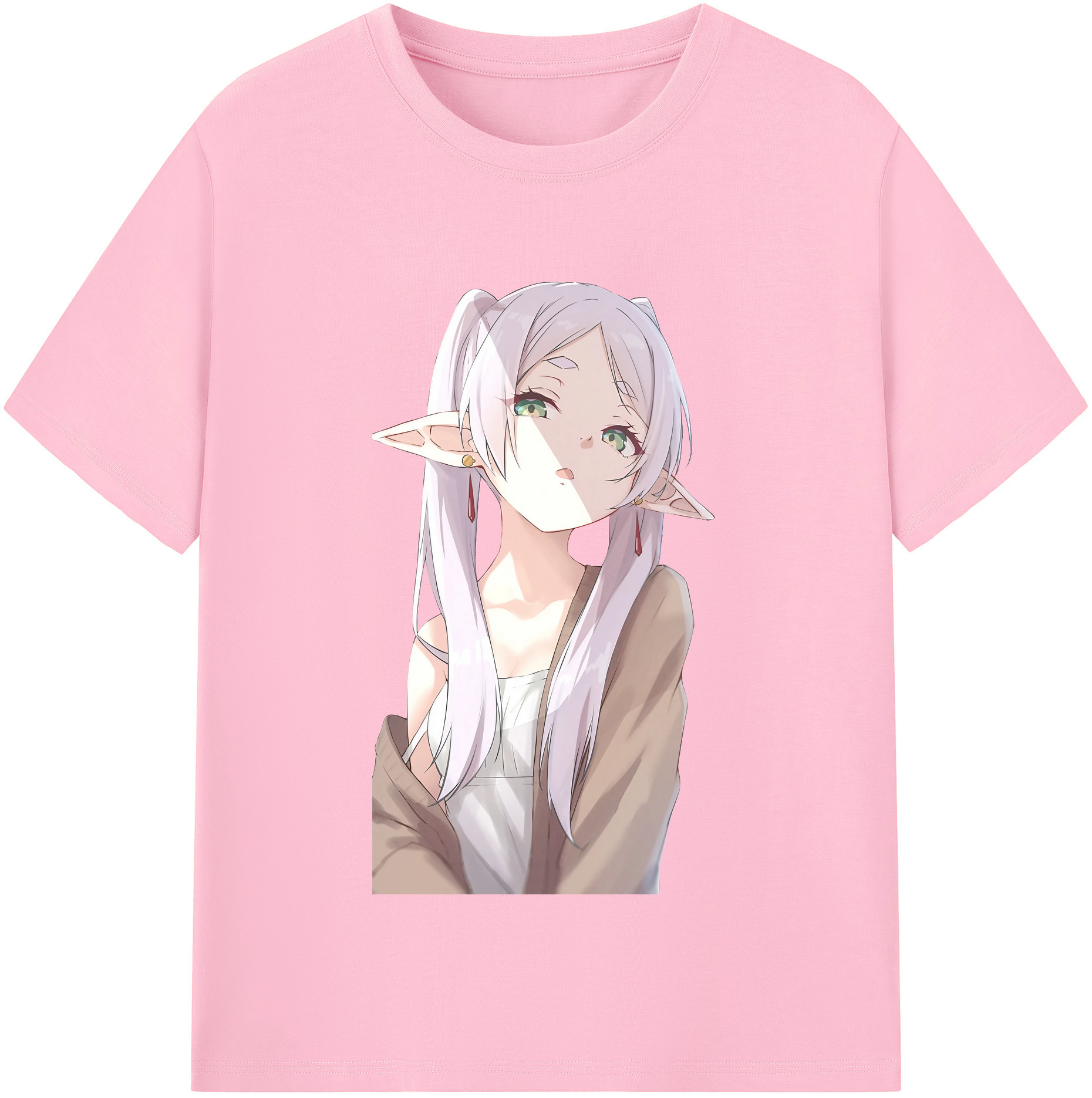 （画像用） 葬送のフリーレン Frieren 綿100％半袖Tシャツ（フロントプリント）
