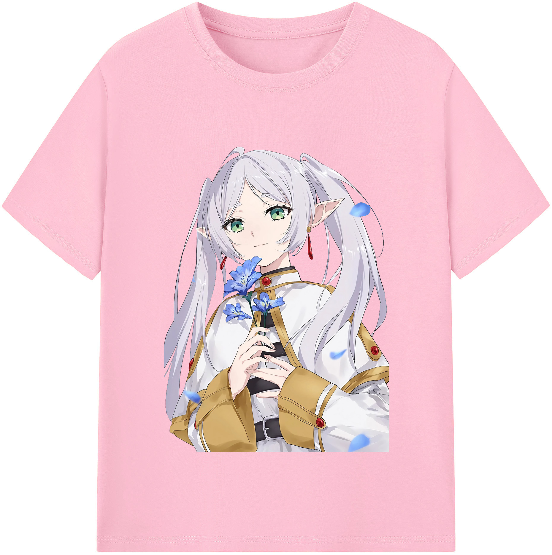 （画像用） 葬送のフリーレン Frieren 綿100％半袖Tシャツ（フロントプリント）