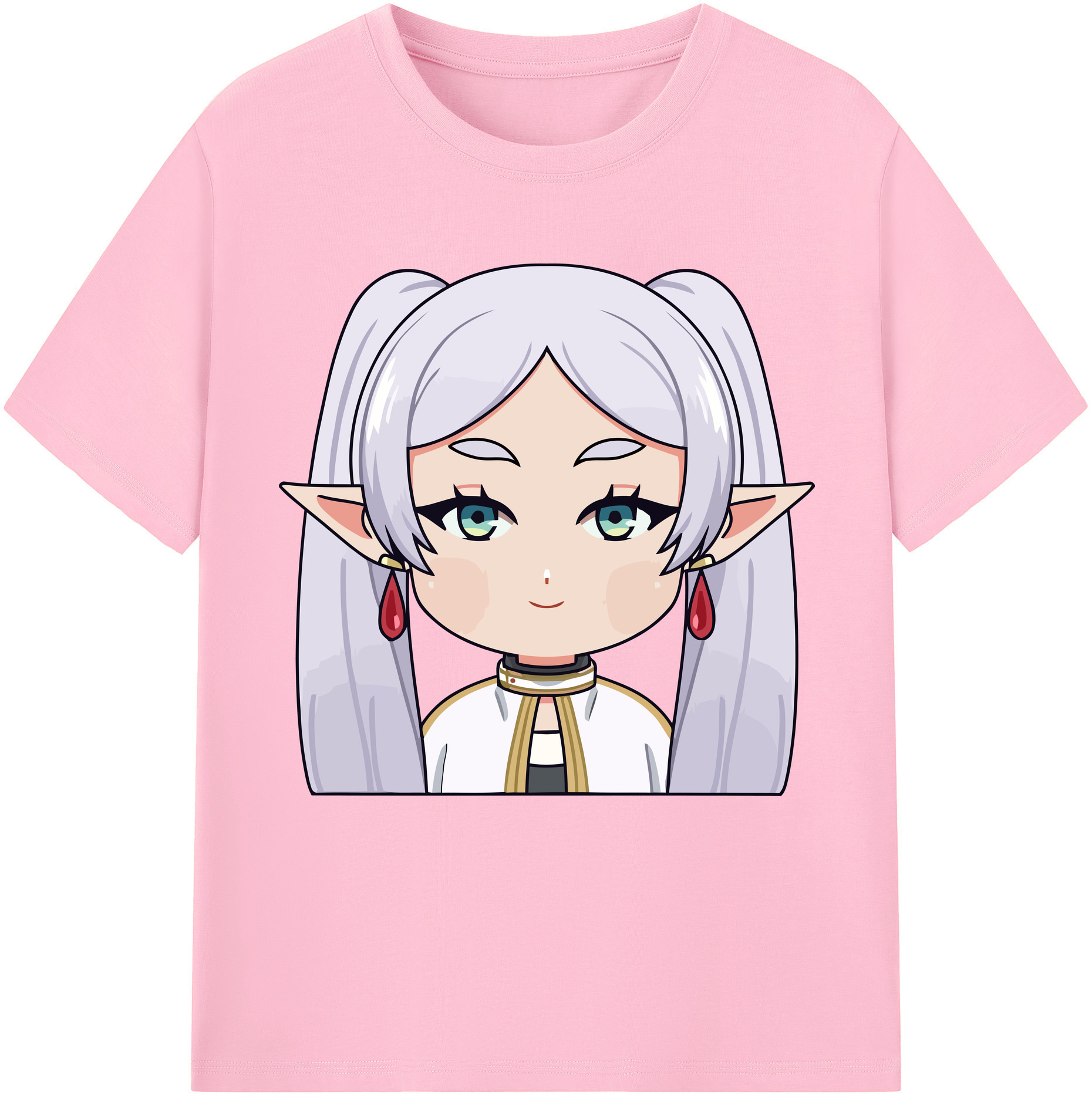 （画像用） 葬送のフリーレン Frieren 綿100％半袖Tシャツ（フロントプリント）