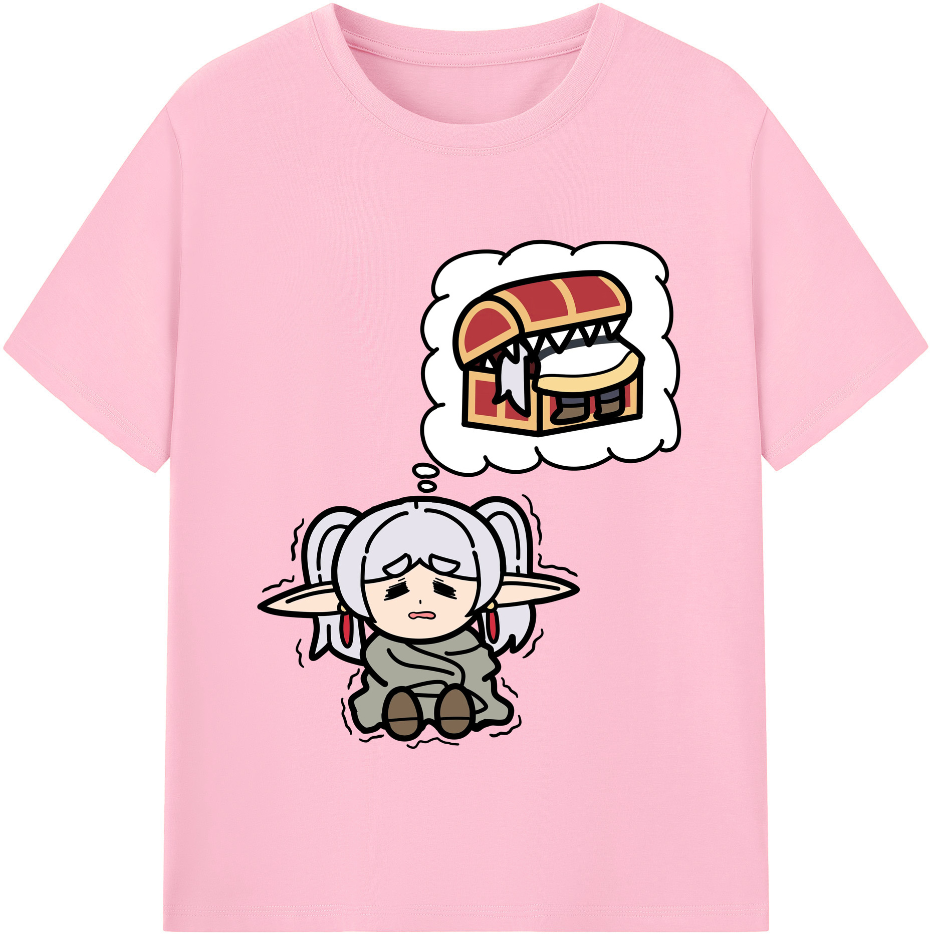 （画像用） 葬送のフリーレン Frieren 綿100％半袖Tシャツ（フロントプリント）