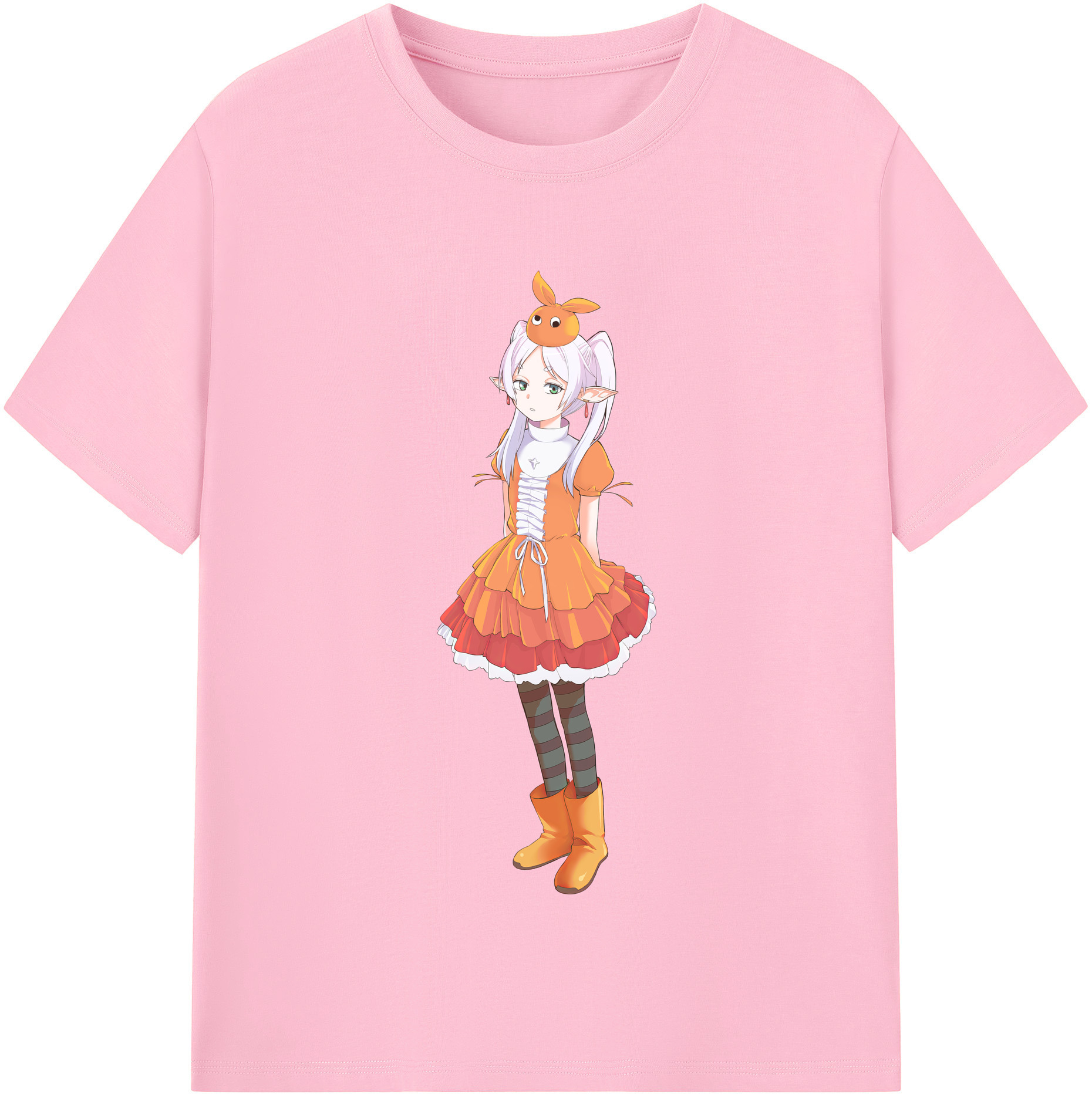 （画像用） 葬送のフリーレン Frieren 綿100％半袖Tシャツ（フロントプリント）