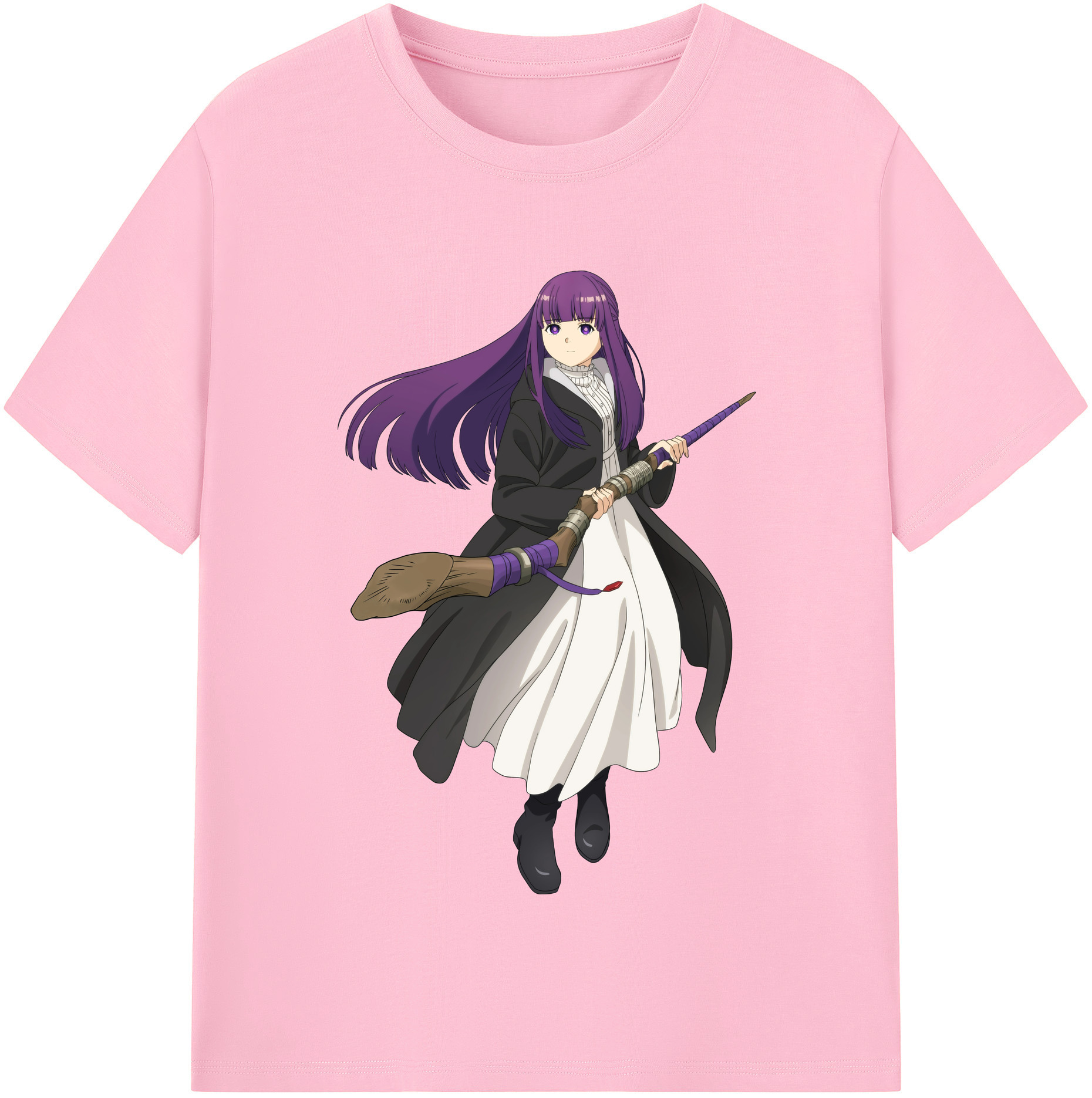 （画像用） 葬送のフリーレン Frieren 綿100％半袖Tシャツ（フロントプリント）