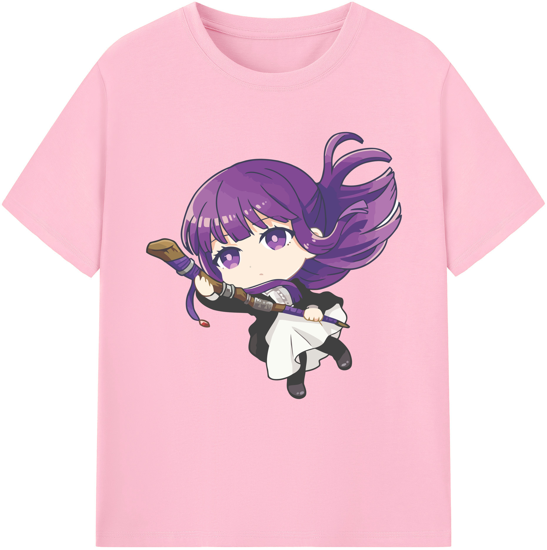 （画像用） 葬送のフリーレン Frieren 綿100％半袖Tシャツ（フロントプリント）