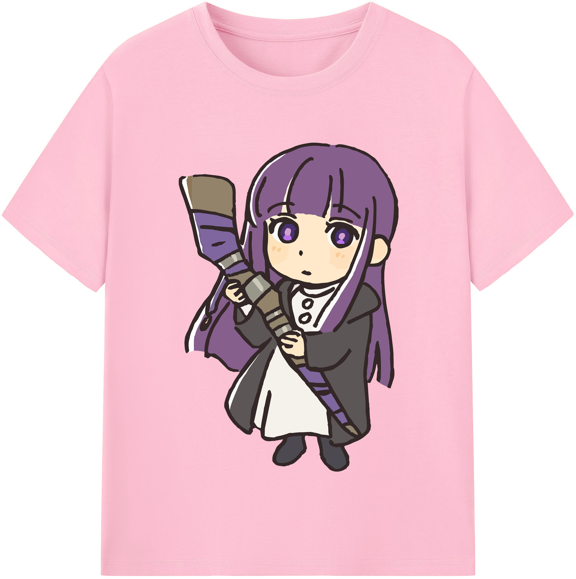 （画像用） 葬送のフリーレン Frieren 綿100％半袖Tシャツ（フロントプリント）