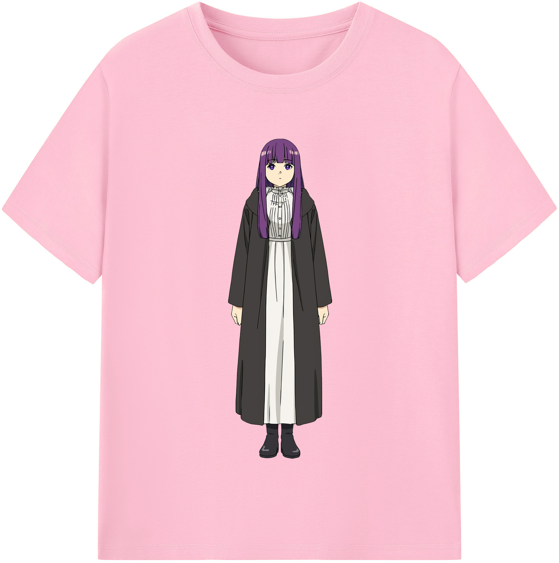 （画像用） 葬送のフリーレン Frieren 綿100％半袖Tシャツ（フロントプリント）