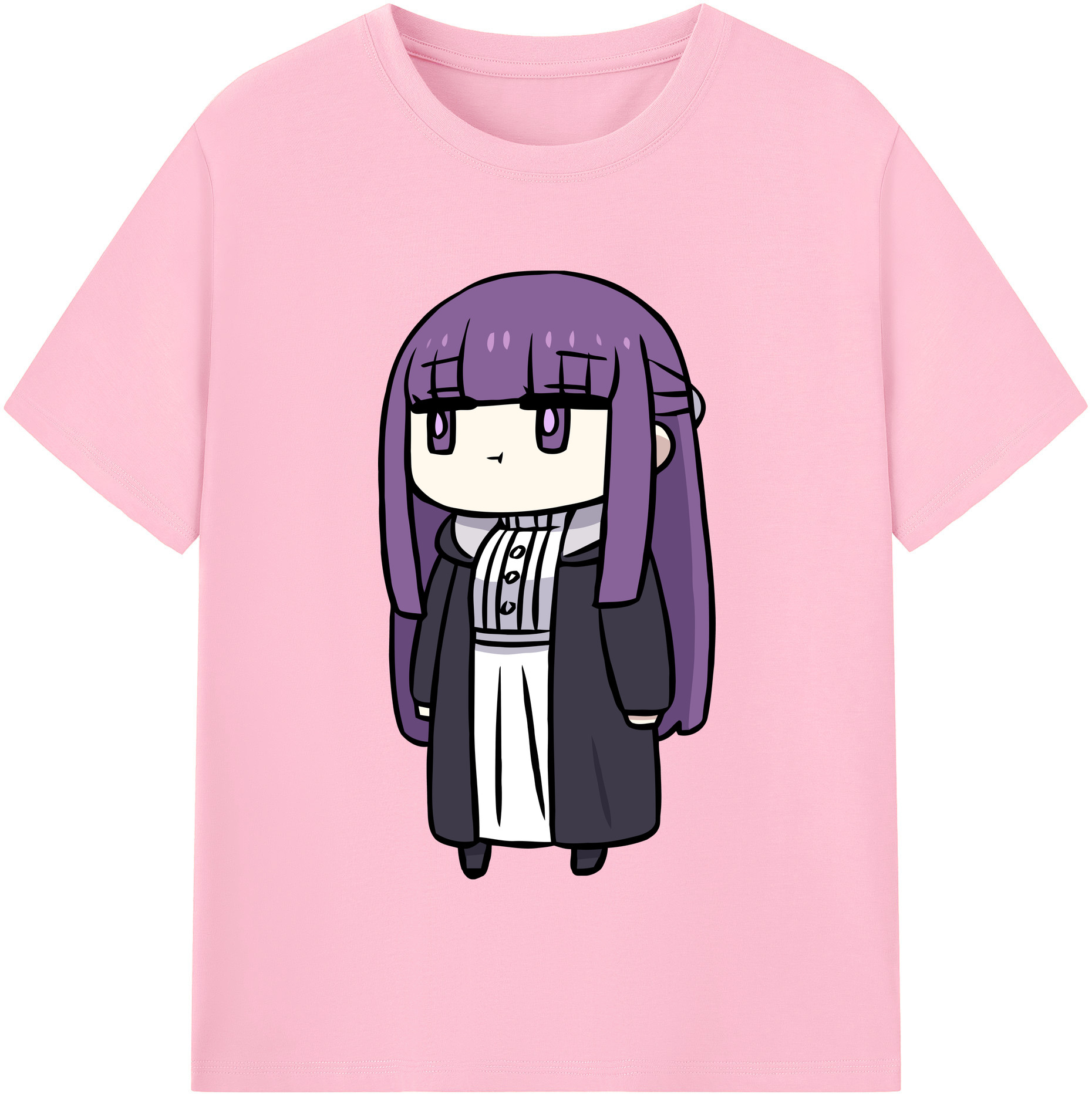 （画像用） 葬送のフリーレン Frieren 綿100％半袖Tシャツ（フロントプリント）