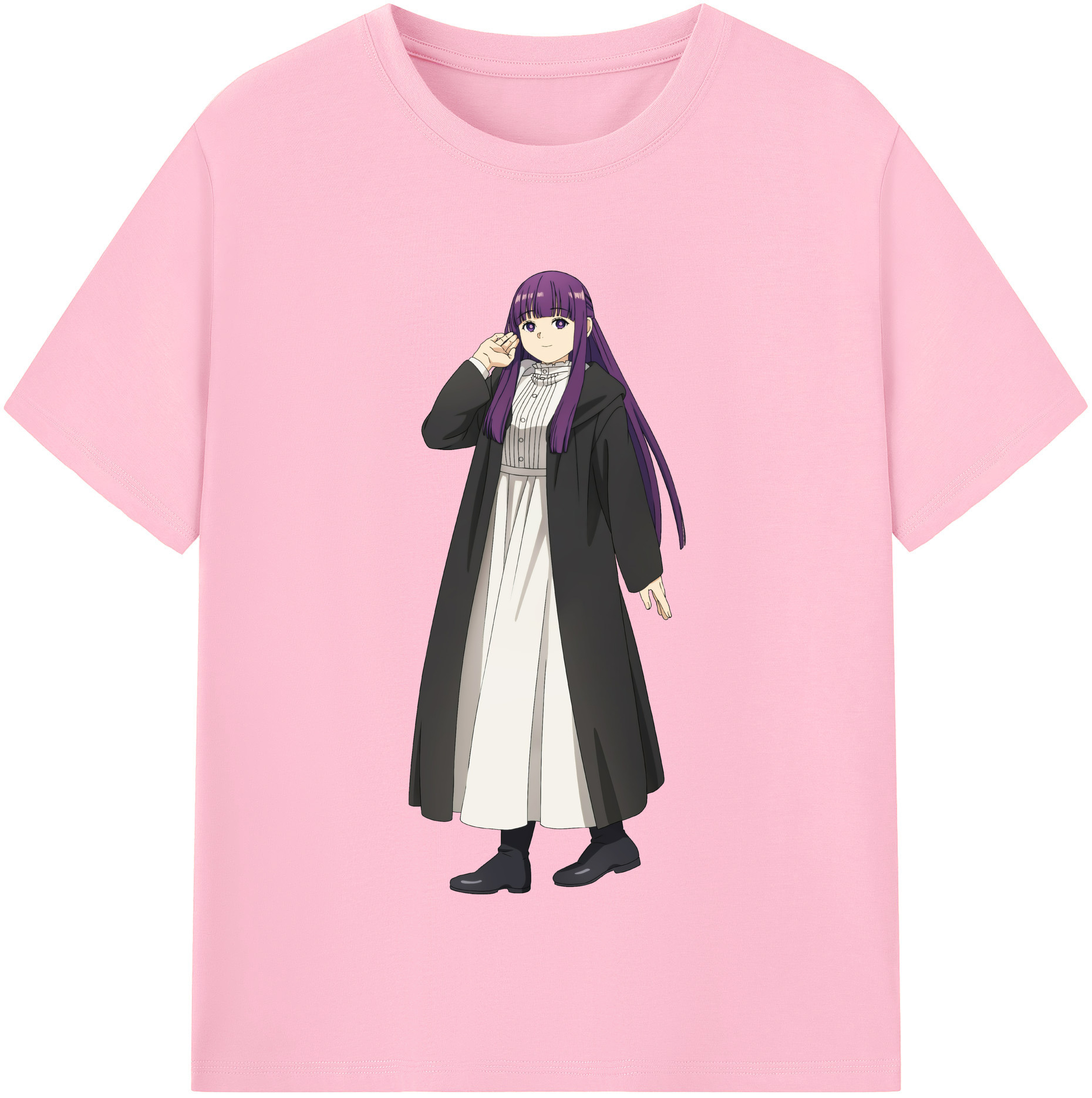 （画像用） 葬送のフリーレン Frieren 綿100％半袖Tシャツ（フロントプリント）