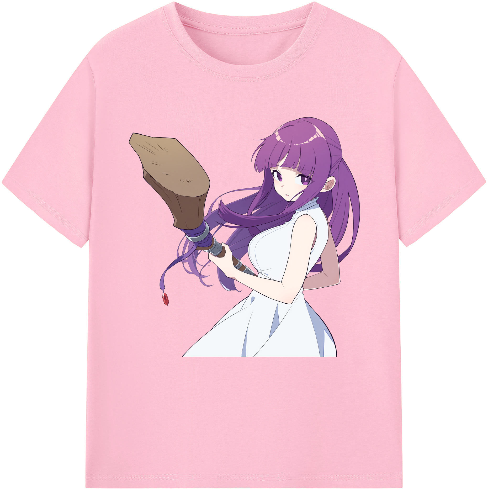 （画像用） 葬送のフリーレン Frieren 綿100％半袖Tシャツ（フロントプリント）