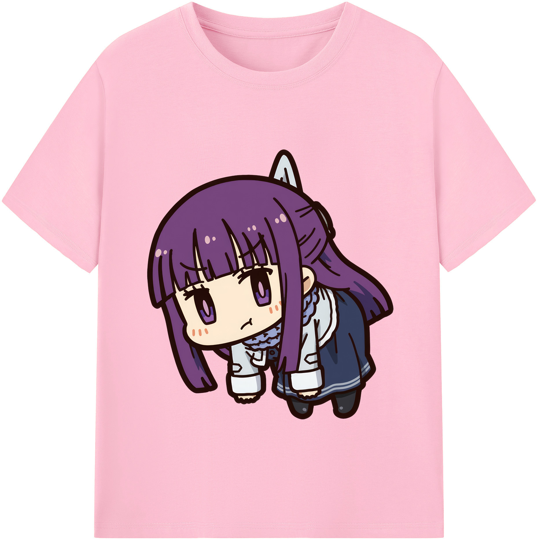 （画像用） 葬送のフリーレン Frieren 綿100％半袖Tシャツ（フロントプリント）