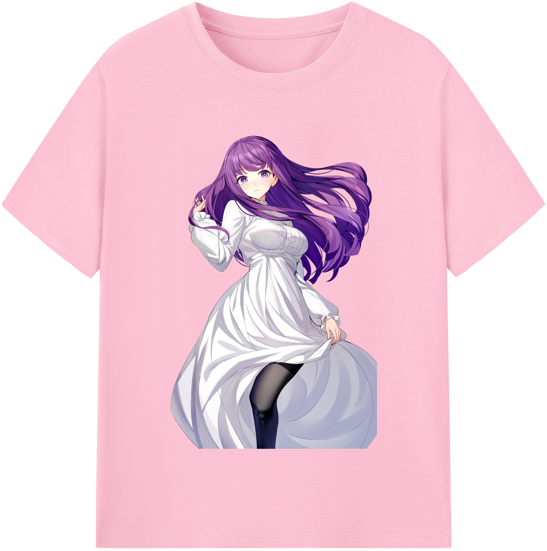 （画像用） 葬送のフリーレン Frieren 綿100％半袖Tシャツ（フロントプリント）