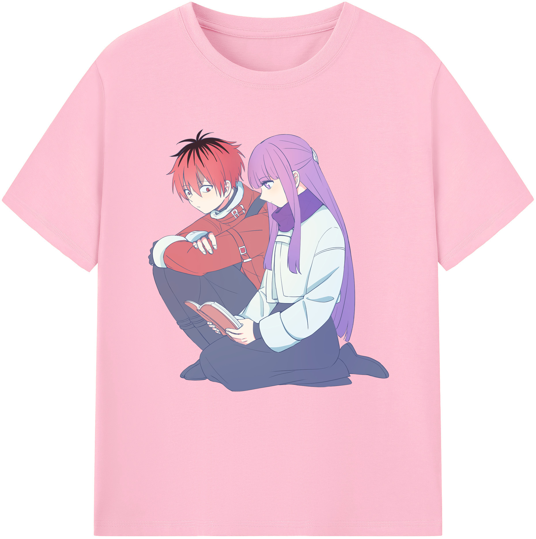 （画像用） 葬送のフリーレン Frieren 綿100％半袖Tシャツ（フロントプリント）