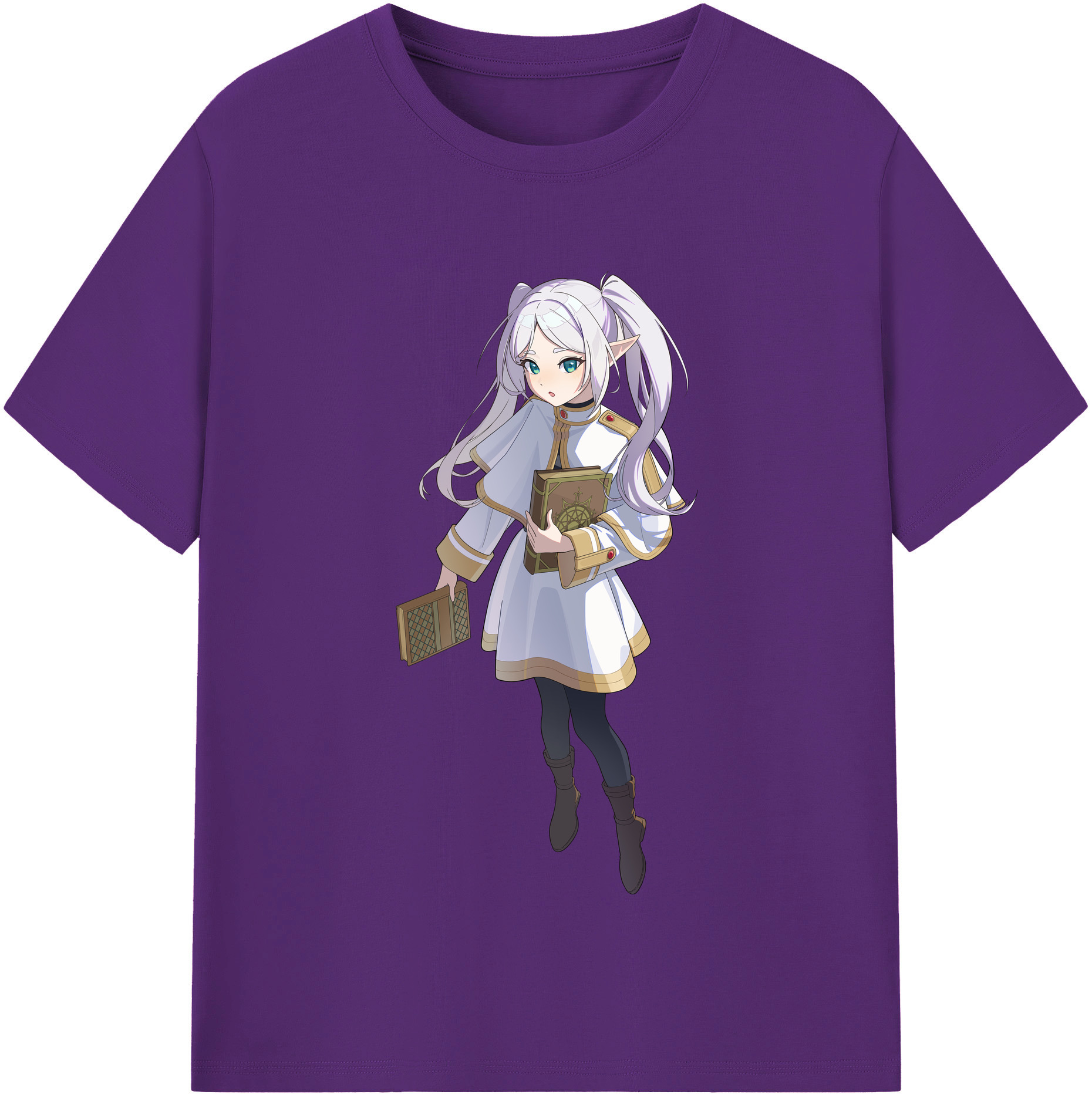 （画像用） 葬送のフリーレン Frieren 綿100％半袖Tシャツ（フロントプリント）