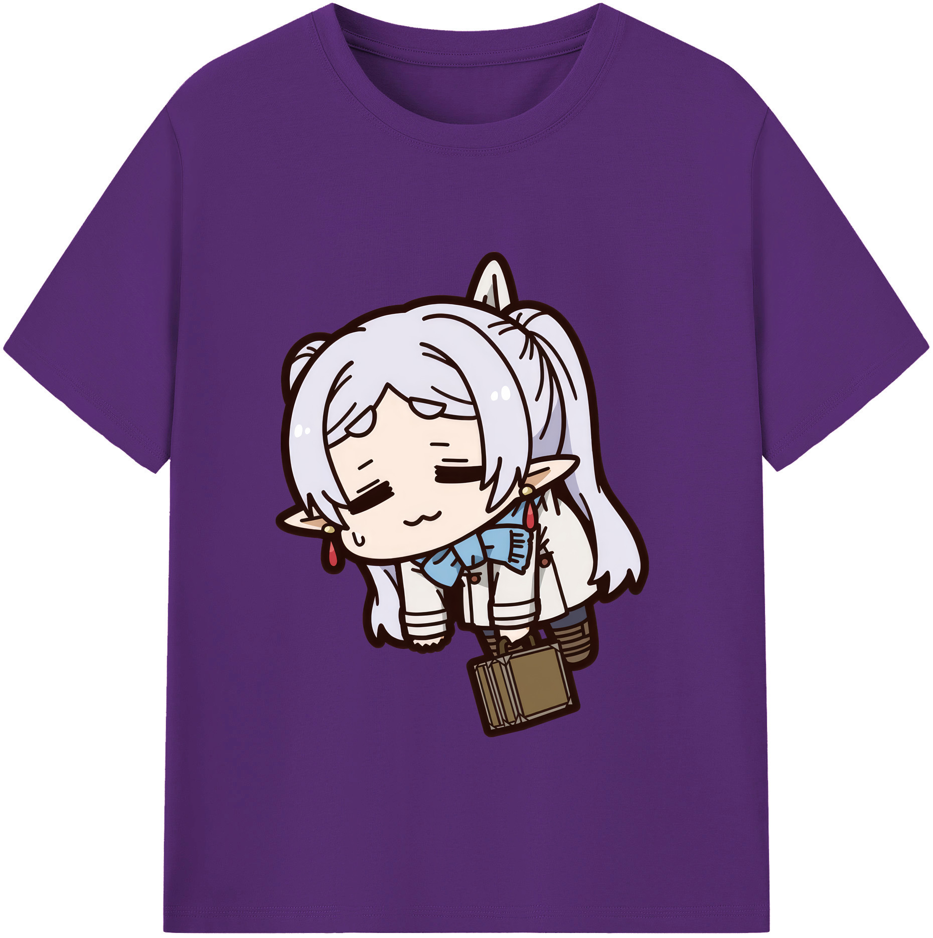 （画像用） 葬送のフリーレン Frieren 綿100％半袖Tシャツ（フロントプリント）