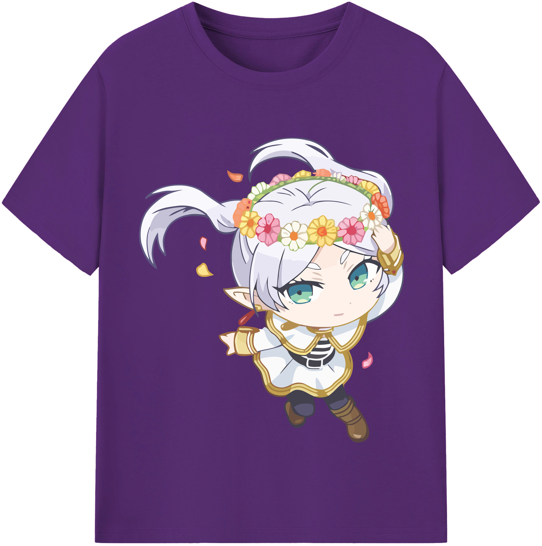 （画像用） 葬送のフリーレン Frieren 綿100％半袖Tシャツ（フロントプリント）