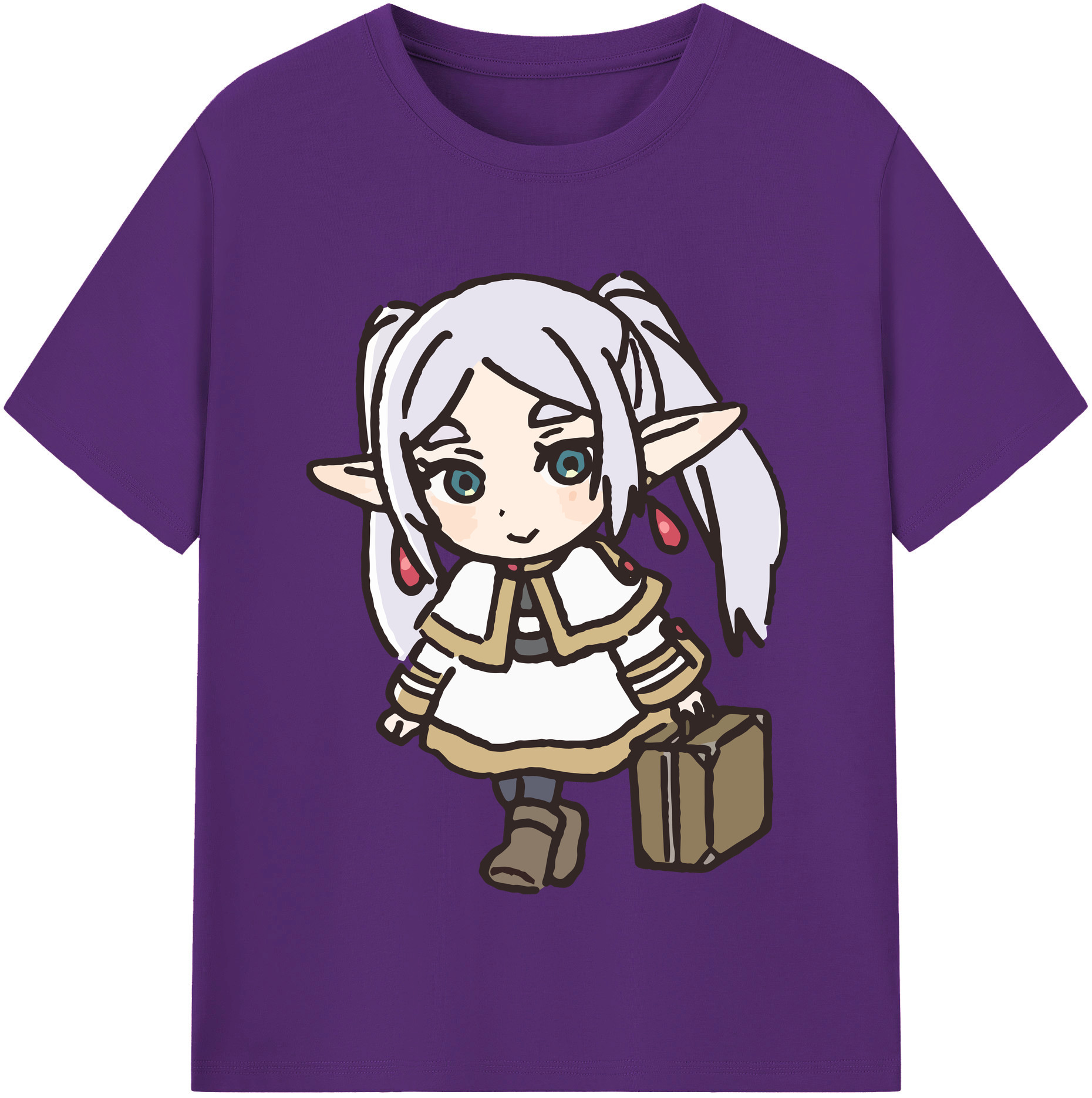（画像用） 葬送のフリーレン Frieren 綿100％半袖Tシャツ（フロントプリント）