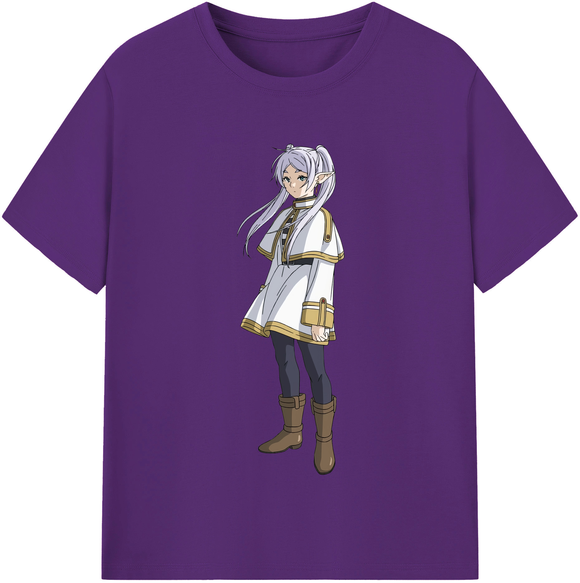 （画像用） 葬送のフリーレン Frieren 綿100％半袖Tシャツ（フロントプリント）