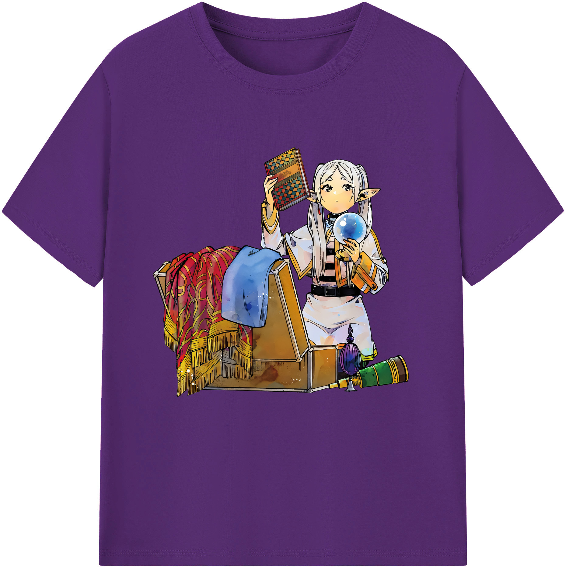（画像用） 葬送のフリーレン Frieren 綿100％半袖Tシャツ（フロントプリント）