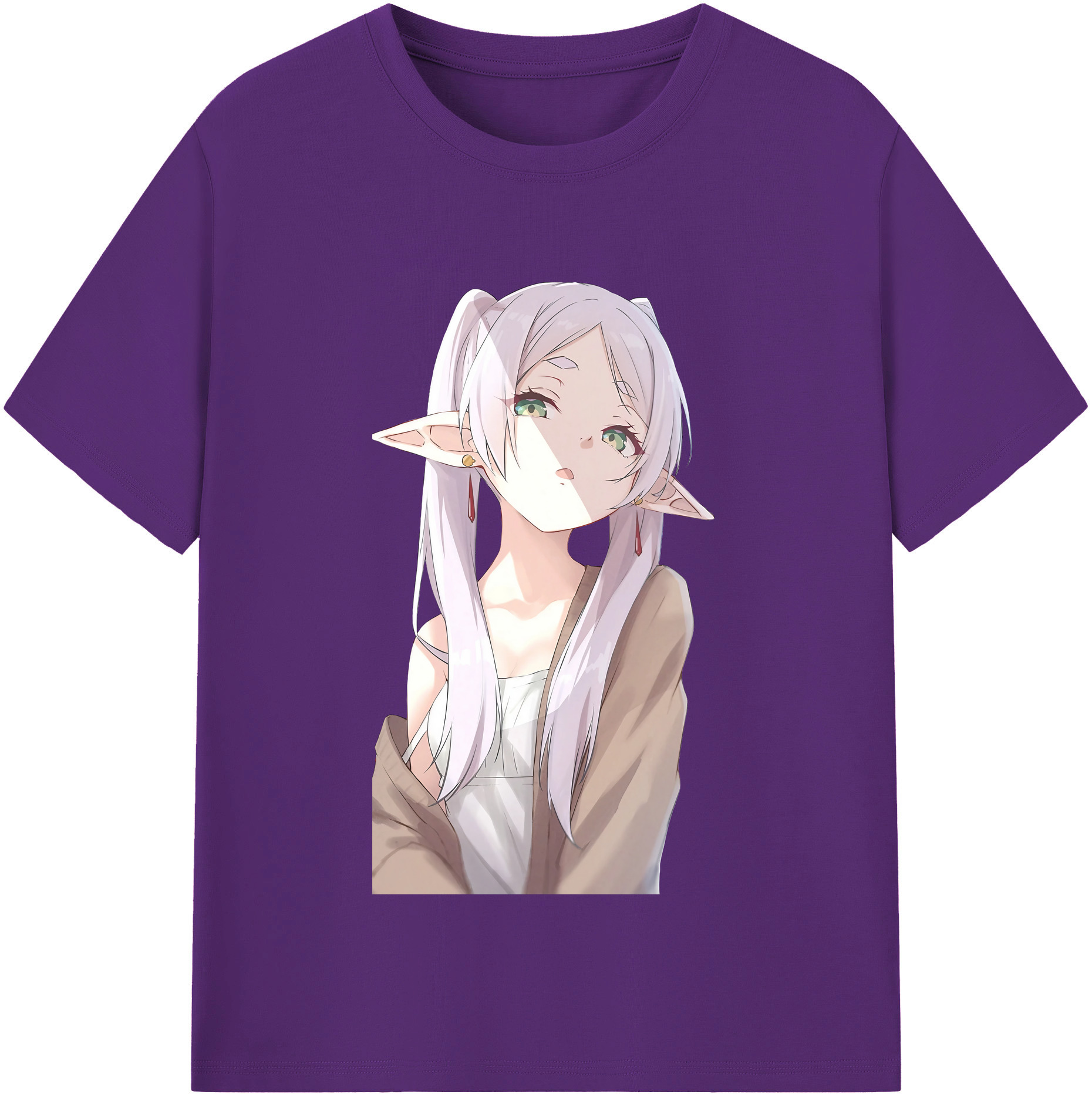 （画像用） 葬送のフリーレン Frieren 綿100％半袖Tシャツ（フロントプリント）