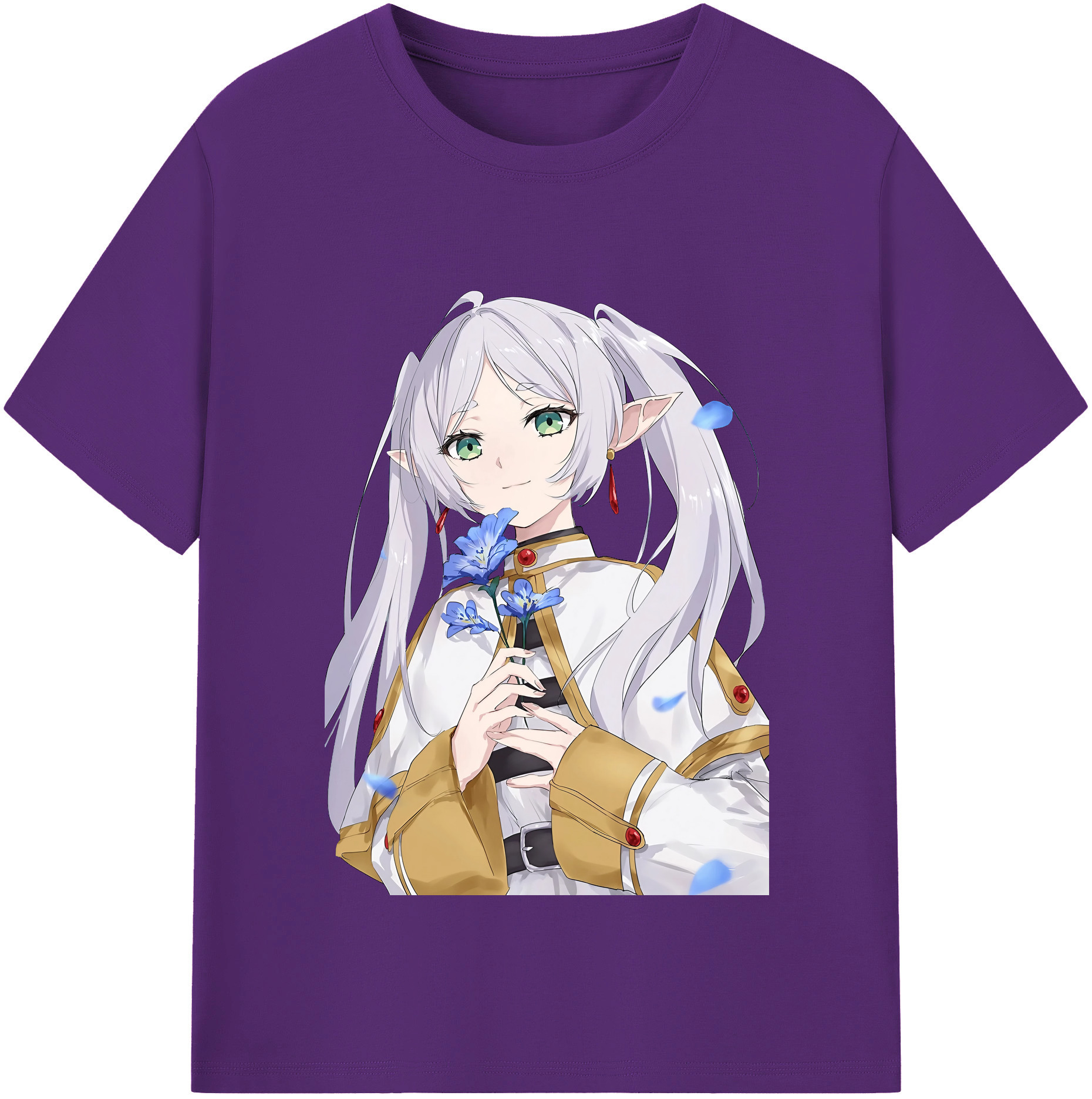 （画像用） 葬送のフリーレン Frieren 綿100％半袖Tシャツ（フロントプリント）