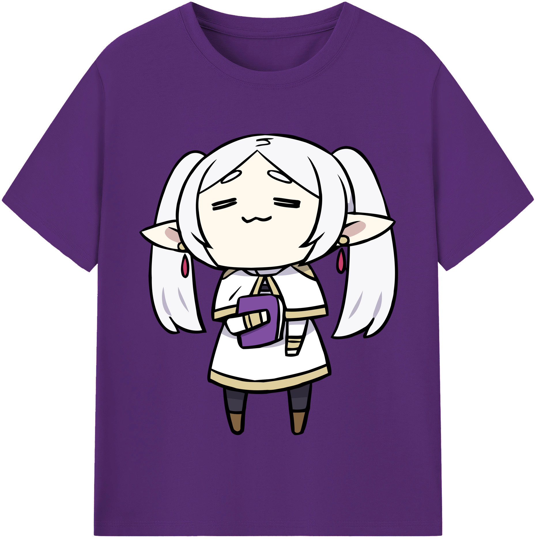 （画像用） 葬送のフリーレン Frieren 綿100％半袖Tシャツ（フロントプリント）