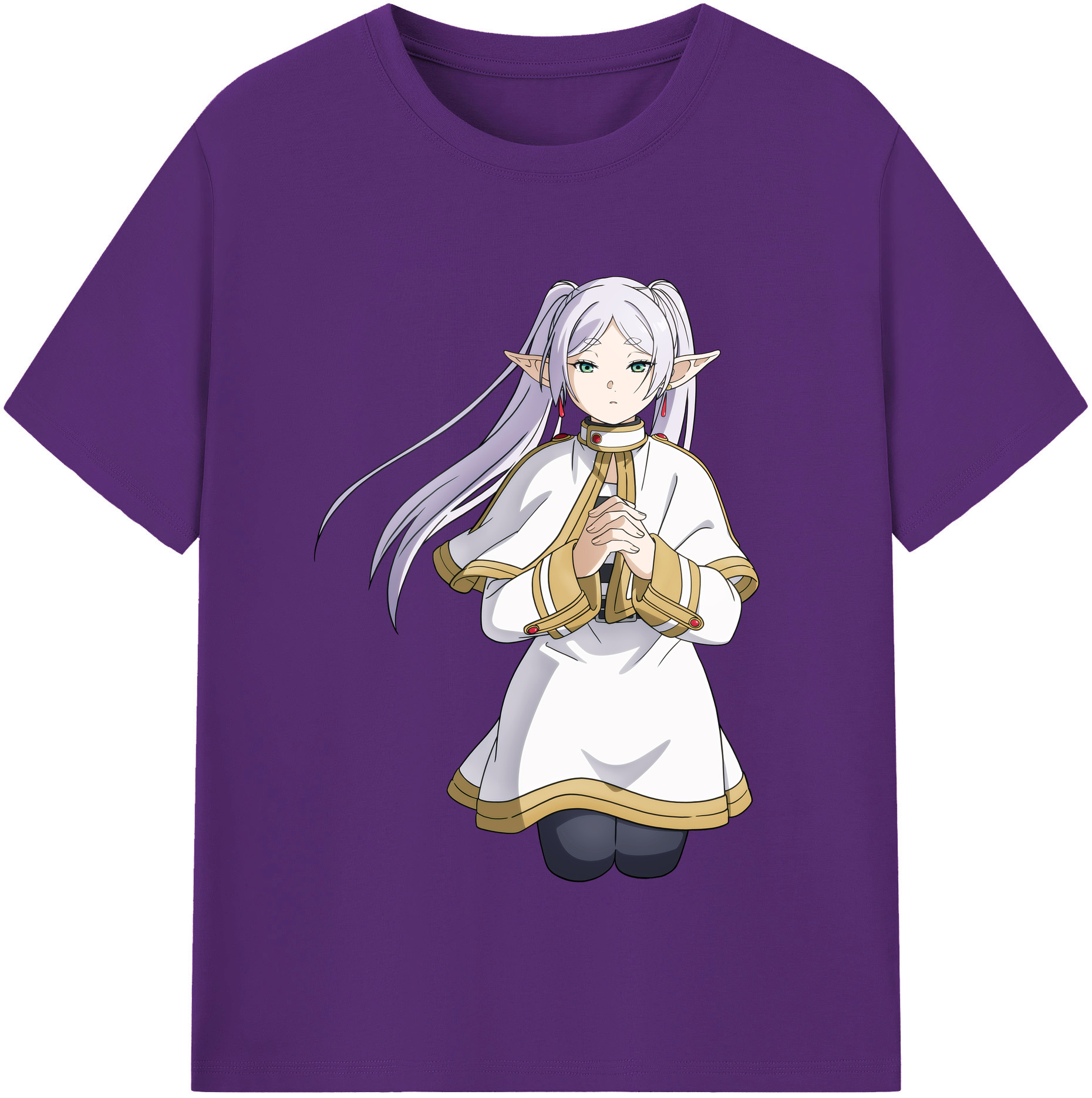 （画像用） 葬送のフリーレン Frieren 綿100％半袖Tシャツ（フロントプリント）
