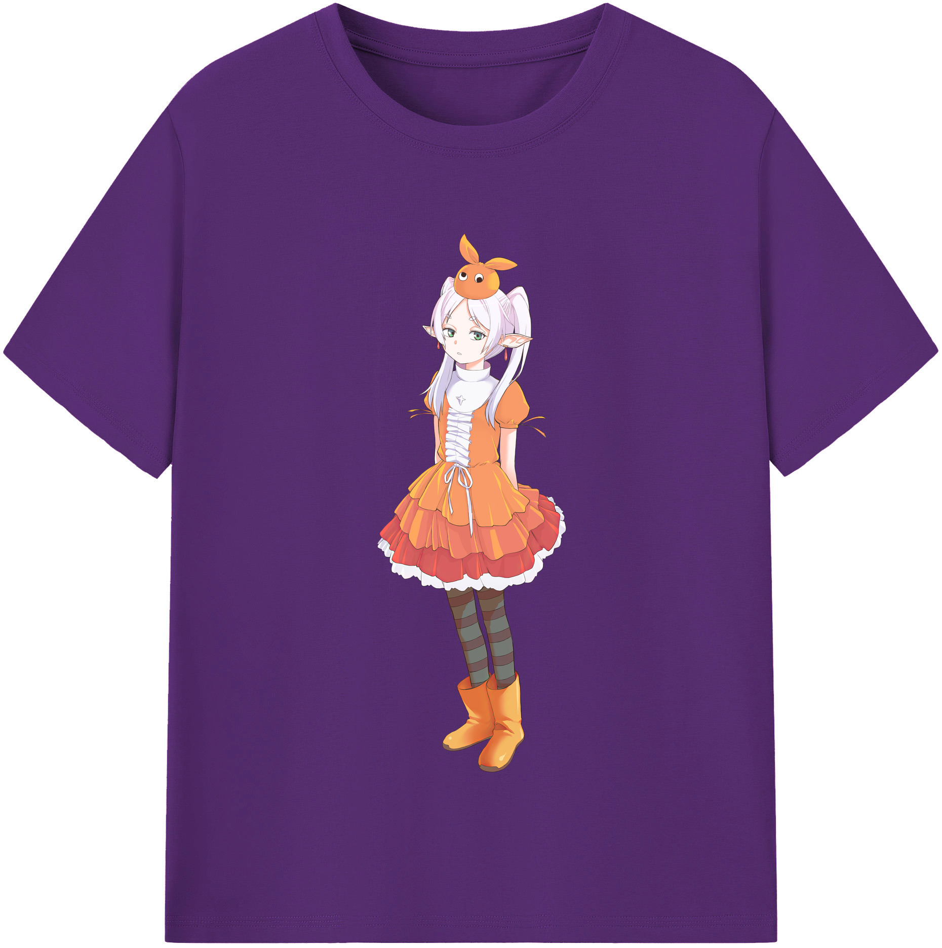 （画像用） 葬送のフリーレン Frieren 綿100％半袖Tシャツ（フロントプリント）