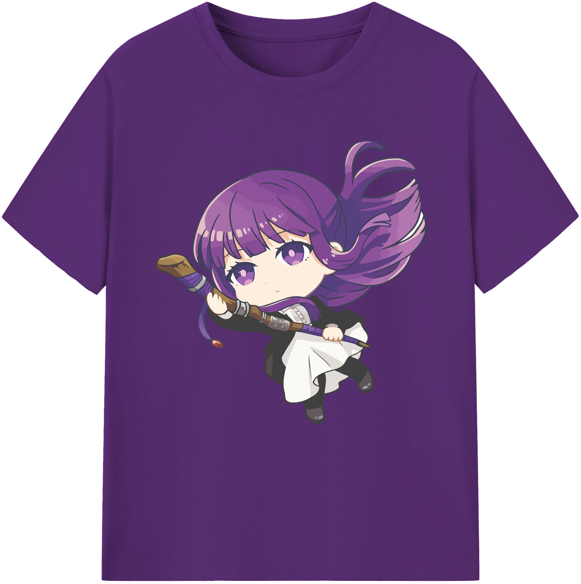 （画像用） 葬送のフリーレン Frieren 綿100％半袖Tシャツ（フロントプリント）