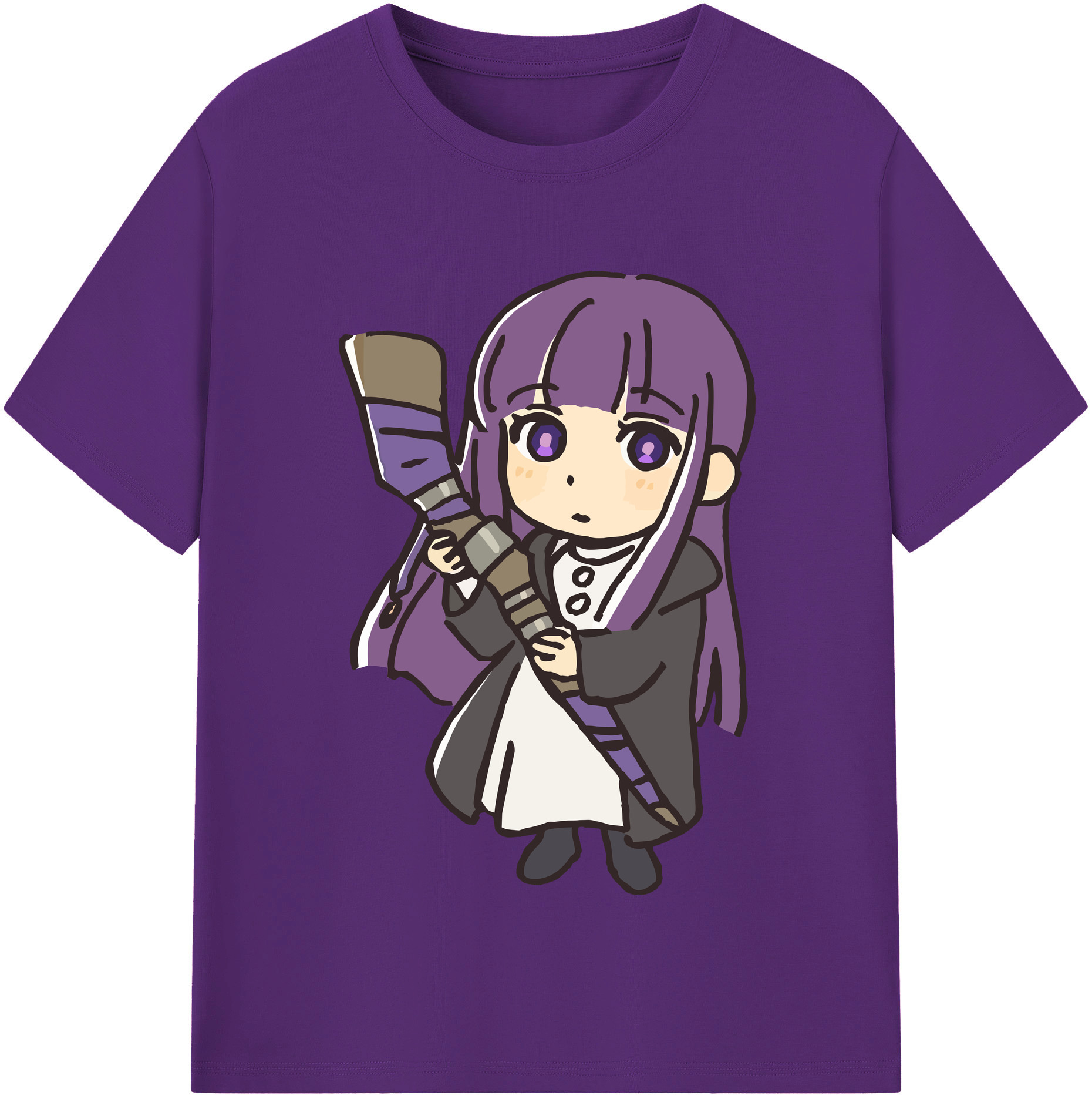 （画像用） 葬送のフリーレン Frieren 綿100％半袖Tシャツ（フロントプリント）